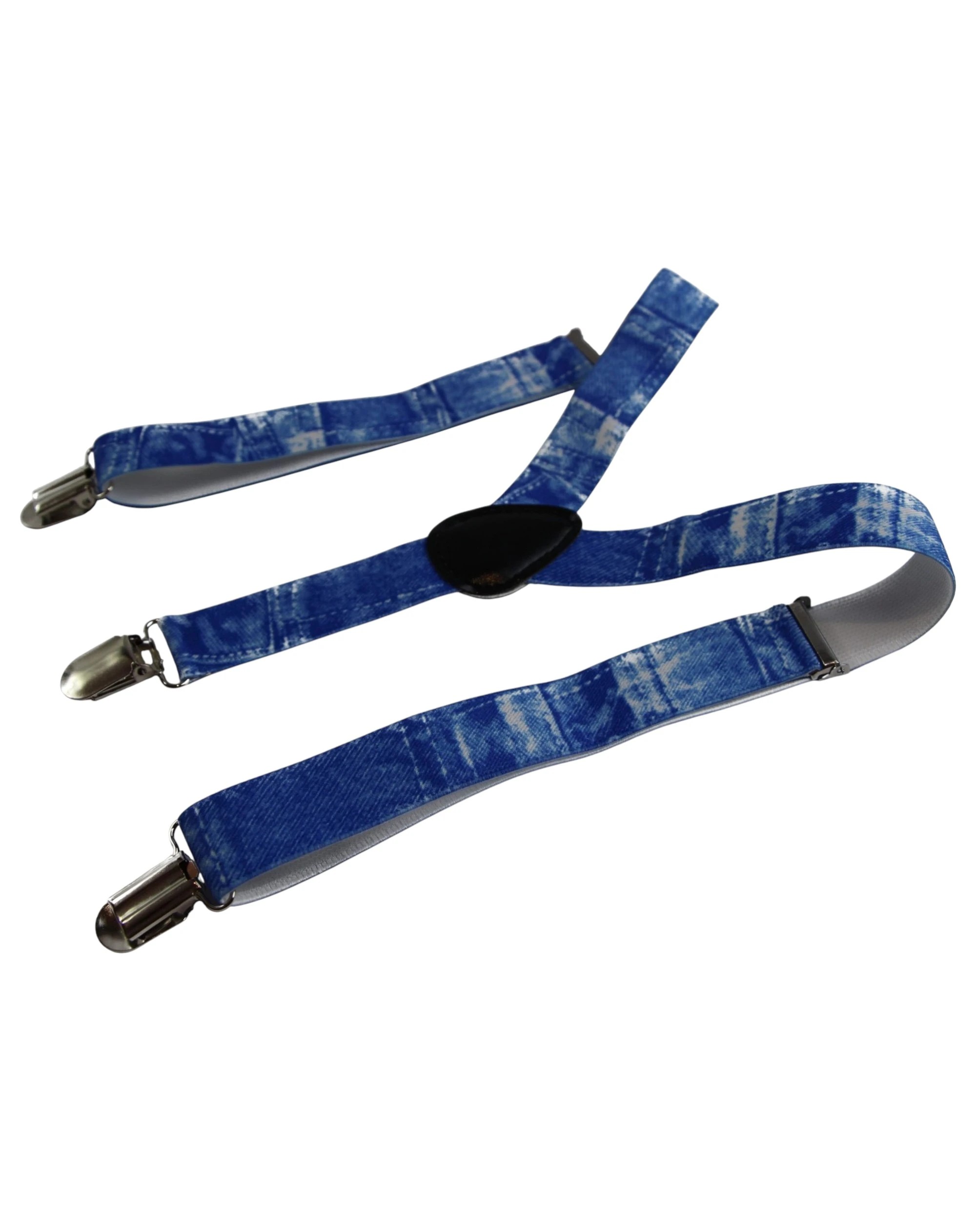 2 Zasel Boys Adjustable Denim Patterned Suspenders - Multi, 2 of 3