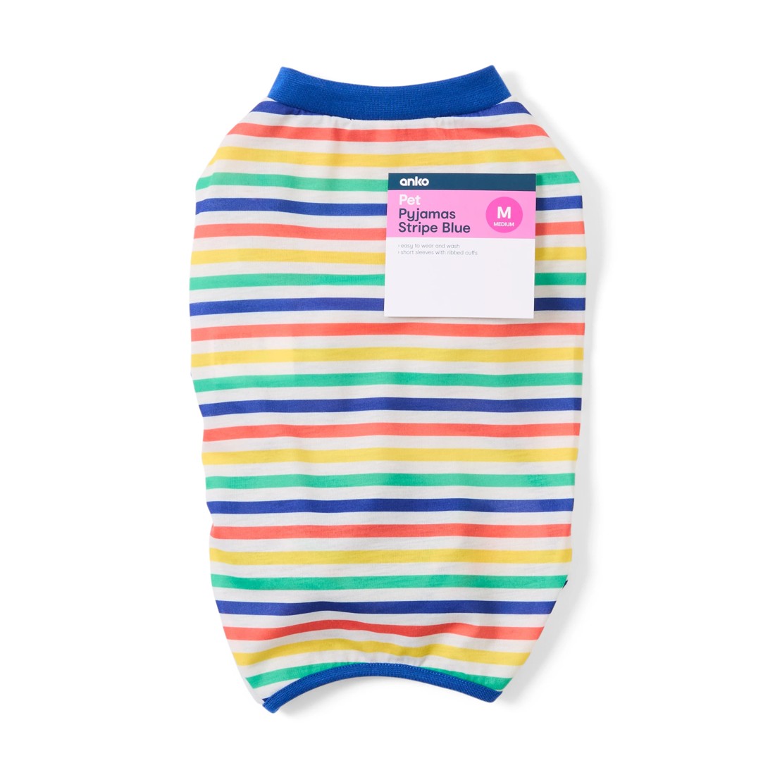9 Pet Stripe Pyjamas - Medium, Blue, 9 of 9