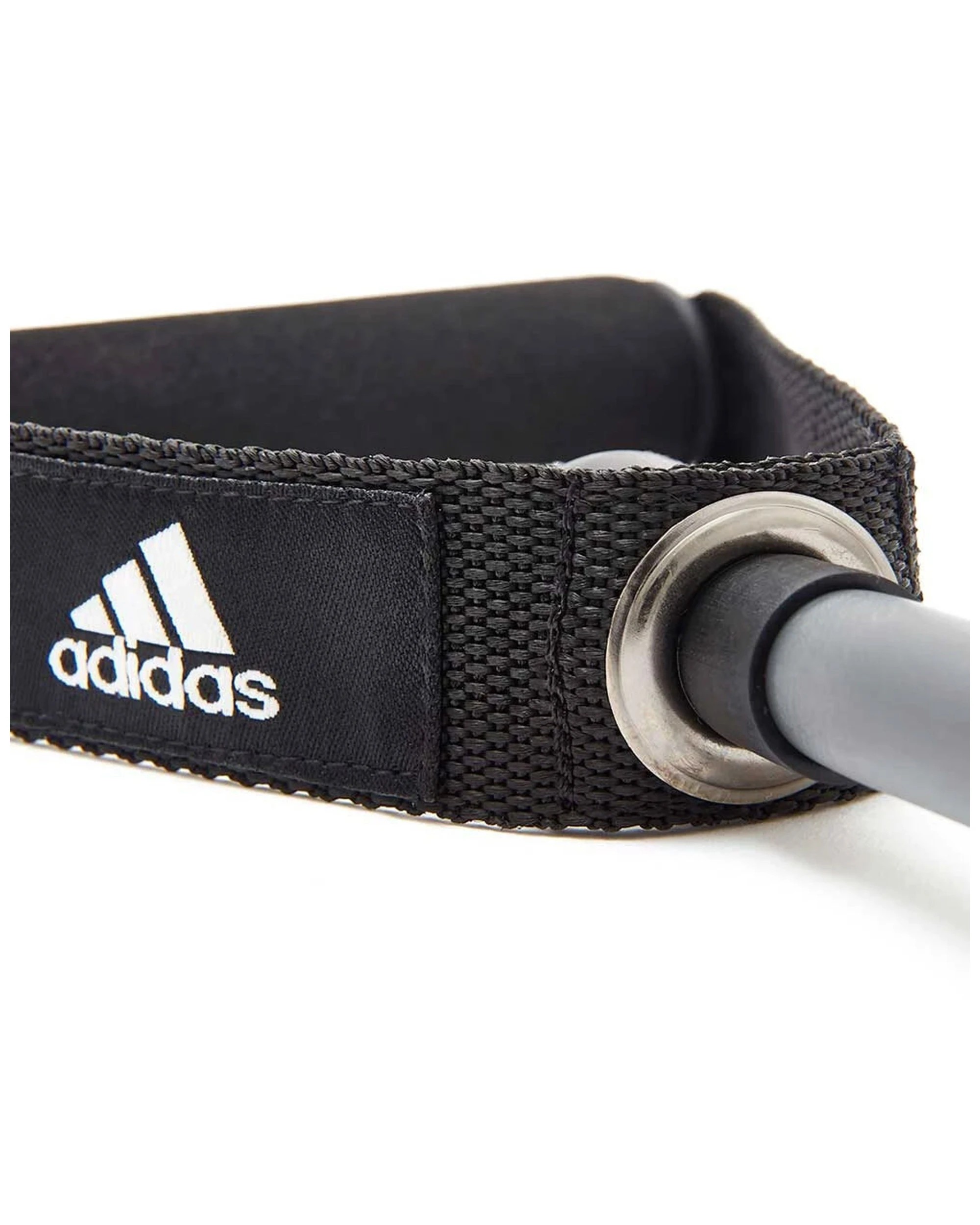 2 Adidas Resistance Tube - Level 3 Comfort Grip Handles Strength And Tone - Grey, 2 of 8
