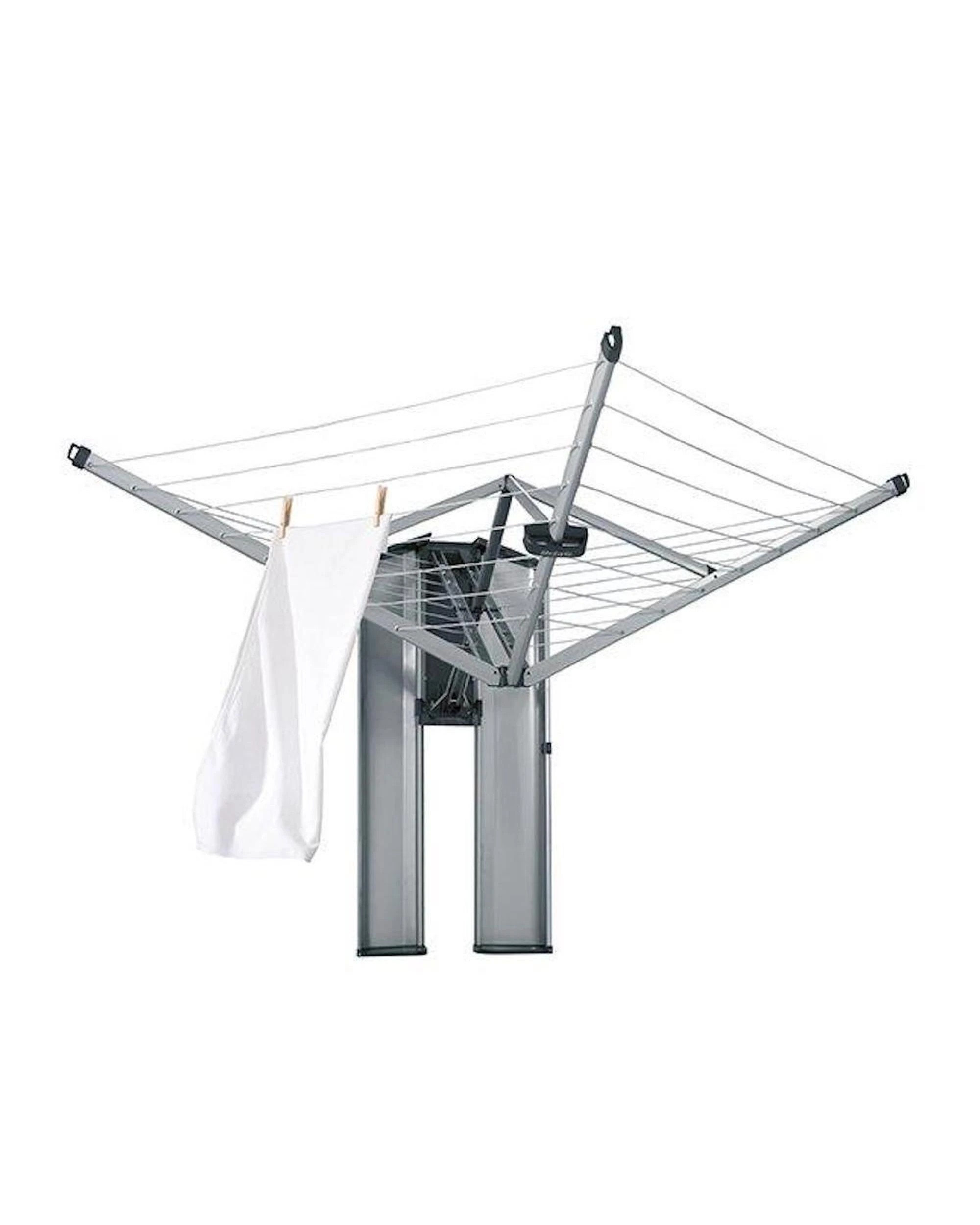 1 Brabantia Wall Fix Fold Away Clothes Line W Storage Box 24m, 1 of 6