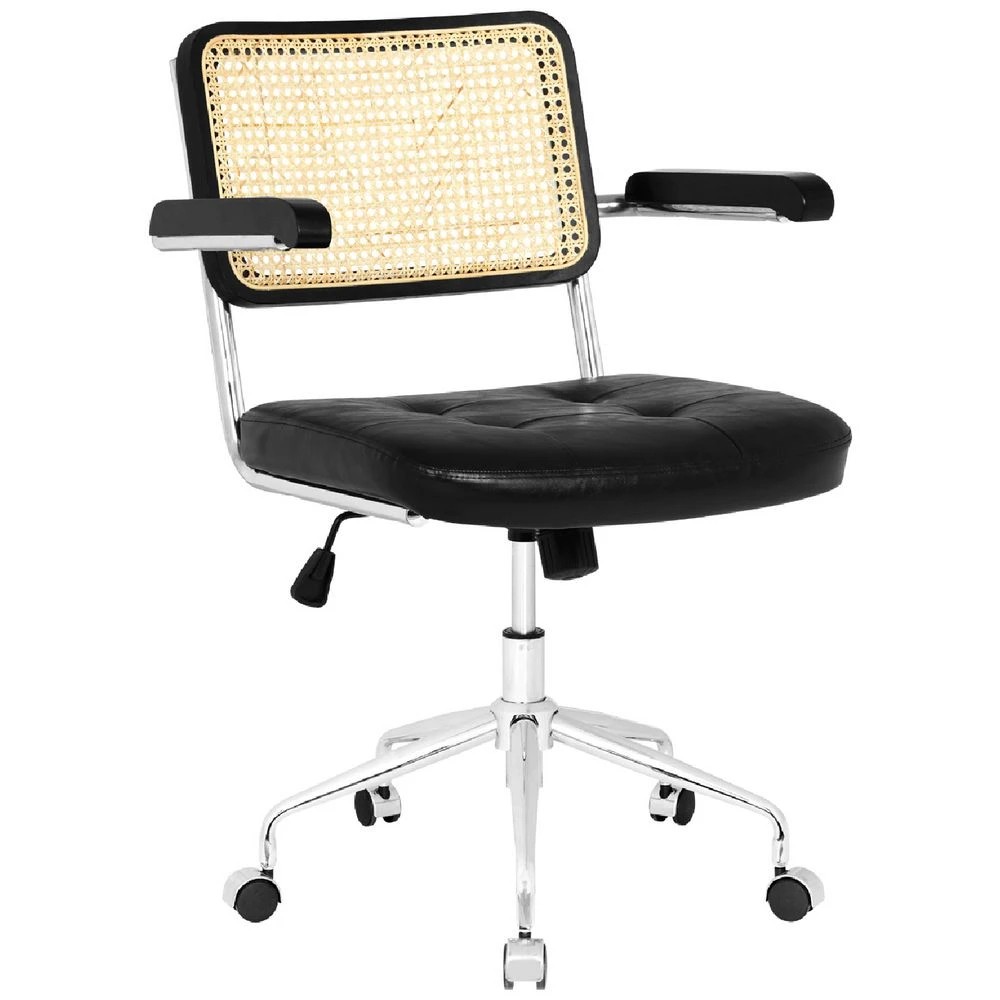 1 Otto Nusa Rattan Chair Black Ergonomic Chairs and Desk Chairs, 1 of 10