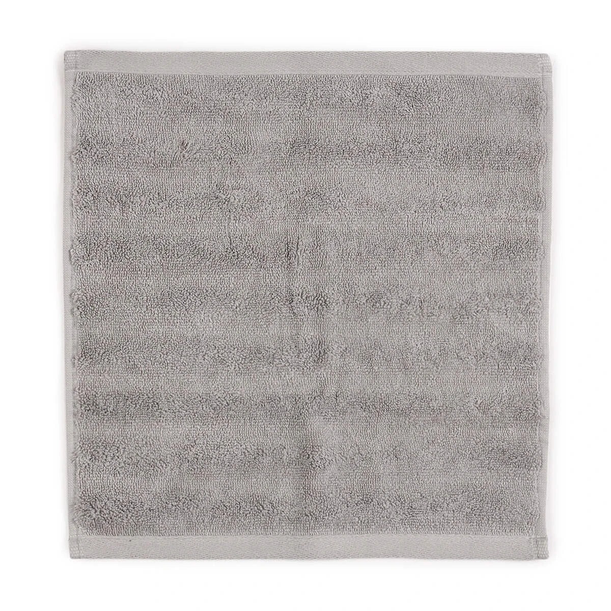 3 Thick Ribbed Australian Cotton Face Washer - Silver, 3 of 5