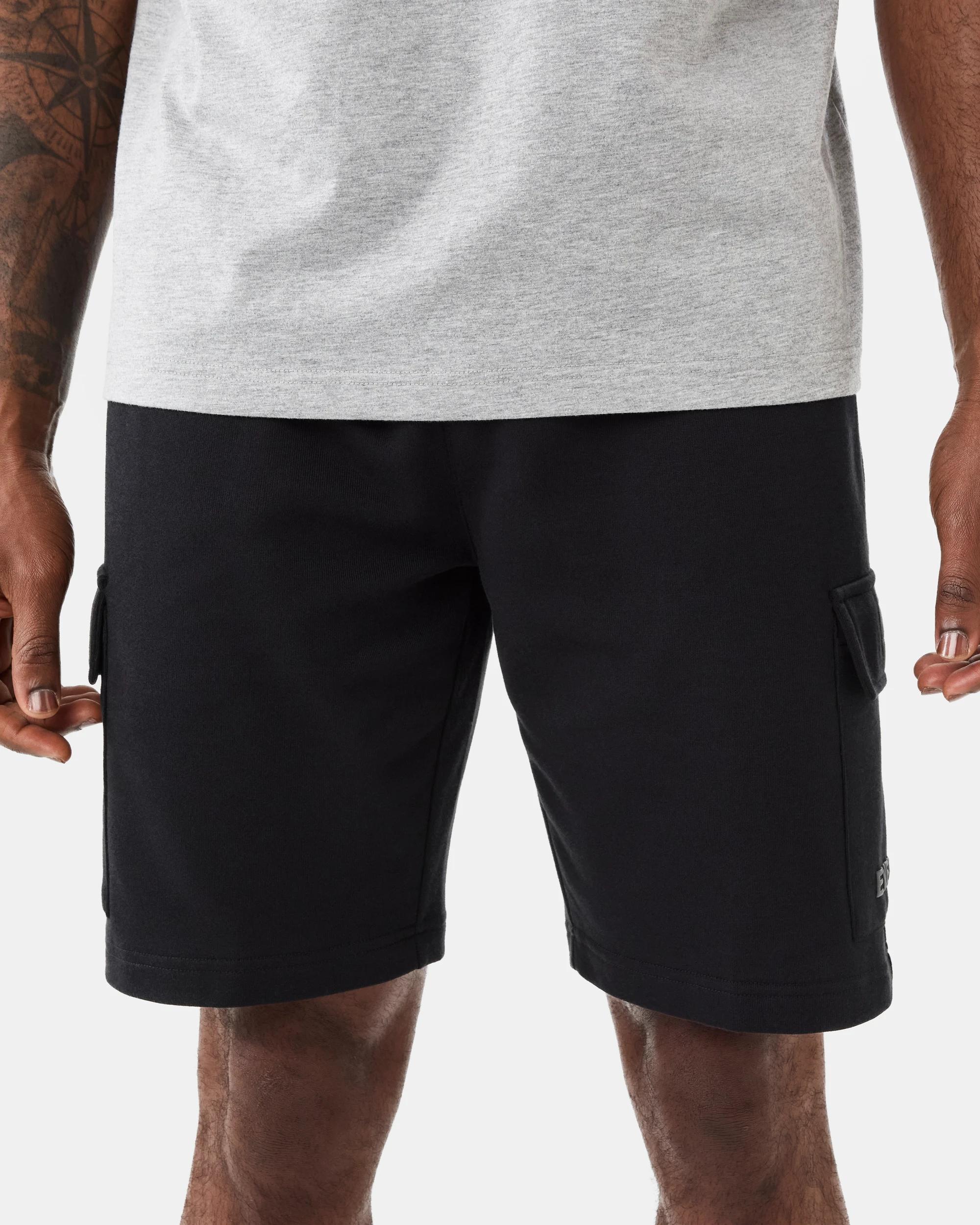 1 Everlast Mens Street Cargo Shorts Black, 1 of 8