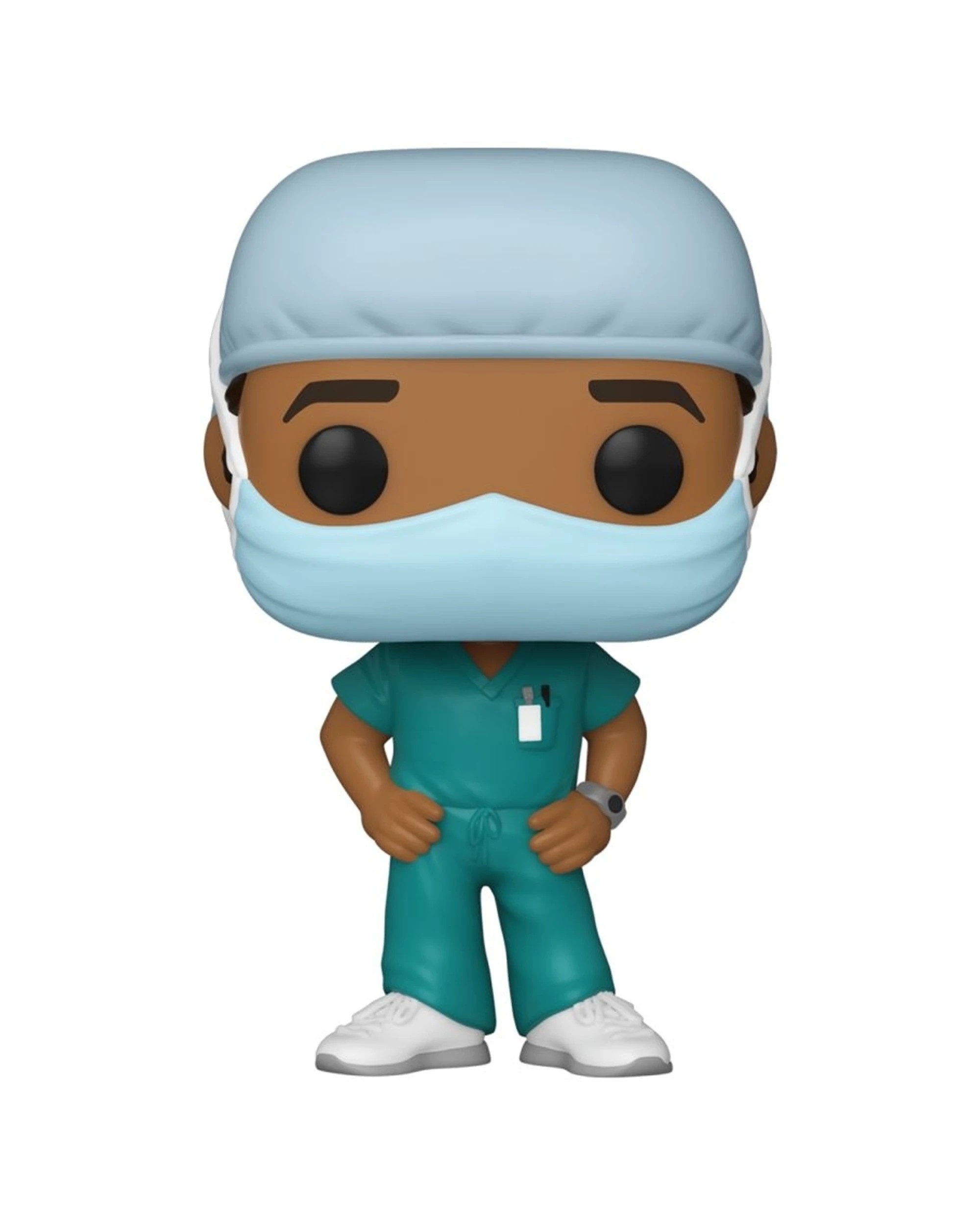 3 Pop Vinyl Figurine Heroes - Front Line Worker Male 10cm Collectible Figure - Multi, 3 of 3