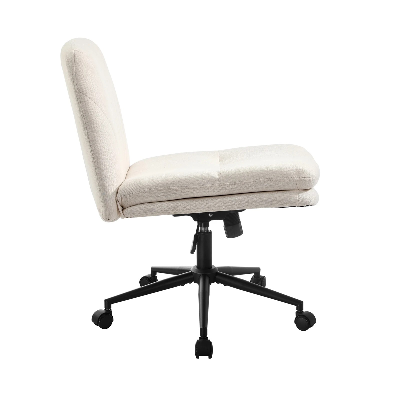 4 Oikiture Armless Office Desk Chair Linen
 - Beige, 4 of 10