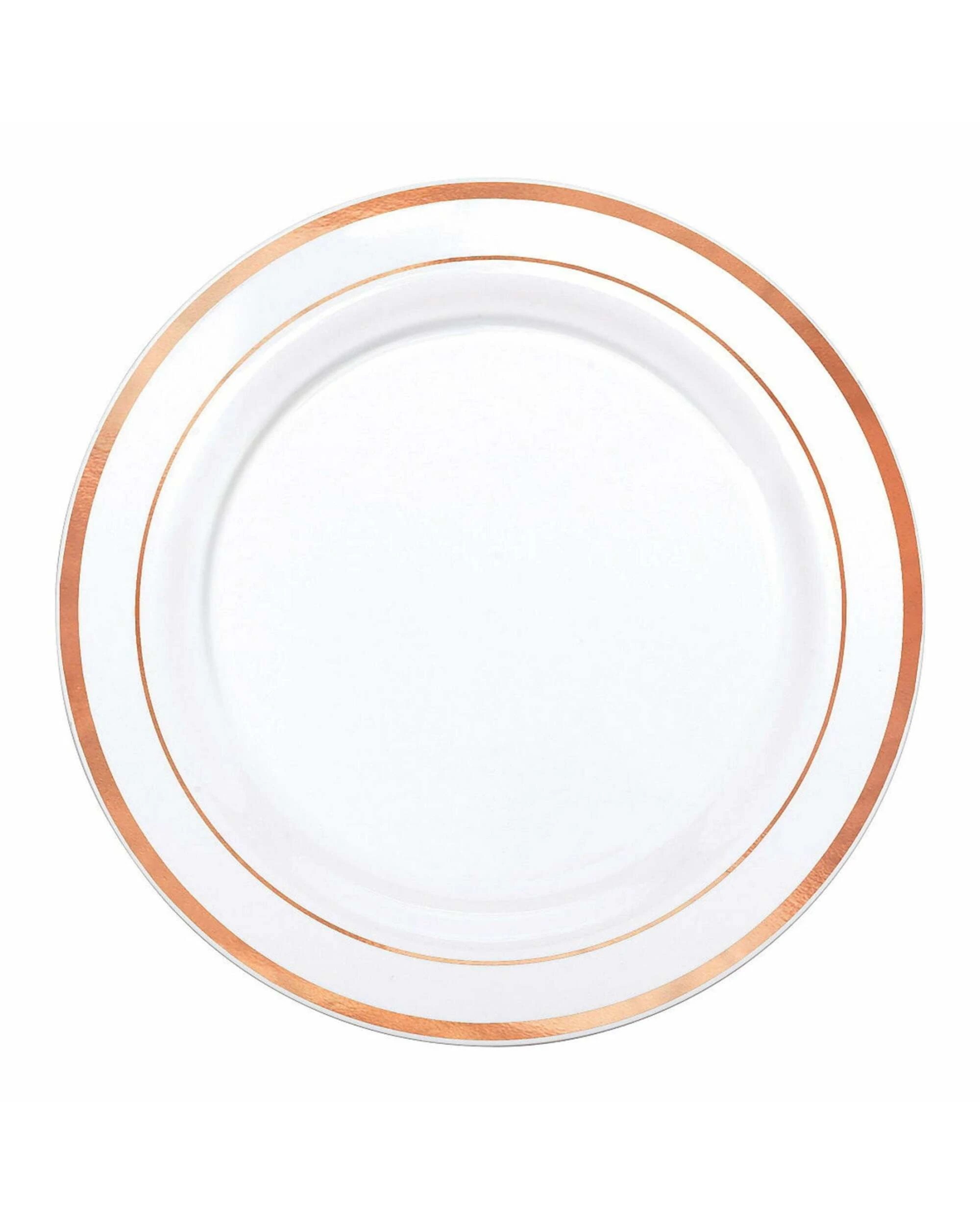 1 Partyware Rose Dual Trim Small Plates Pack of 6 - Gold, 1 of 1