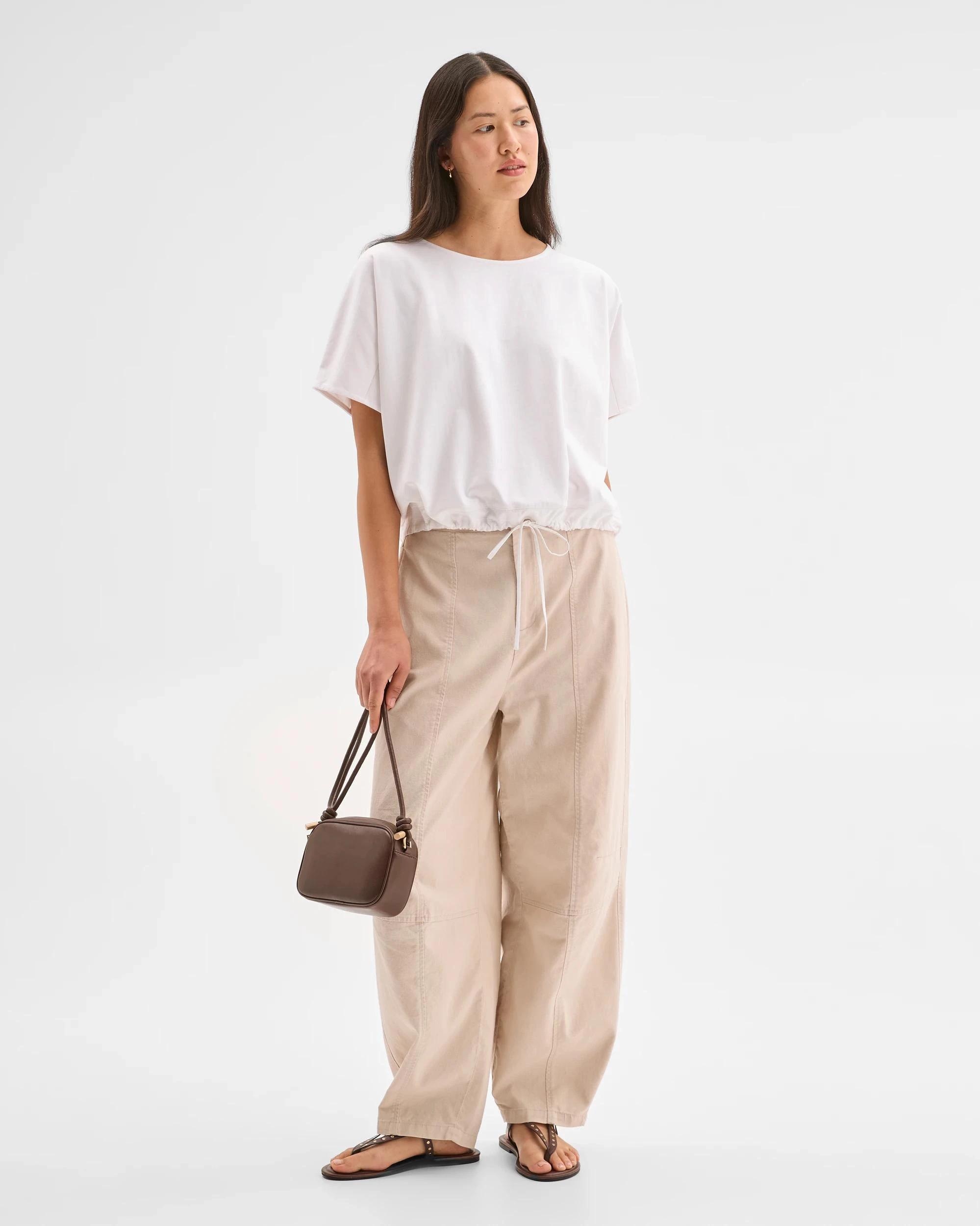 2 Target Woman Australian Cotton Drawcord Hem T-Shirt BRILLIANT WHITE, 2 of 5