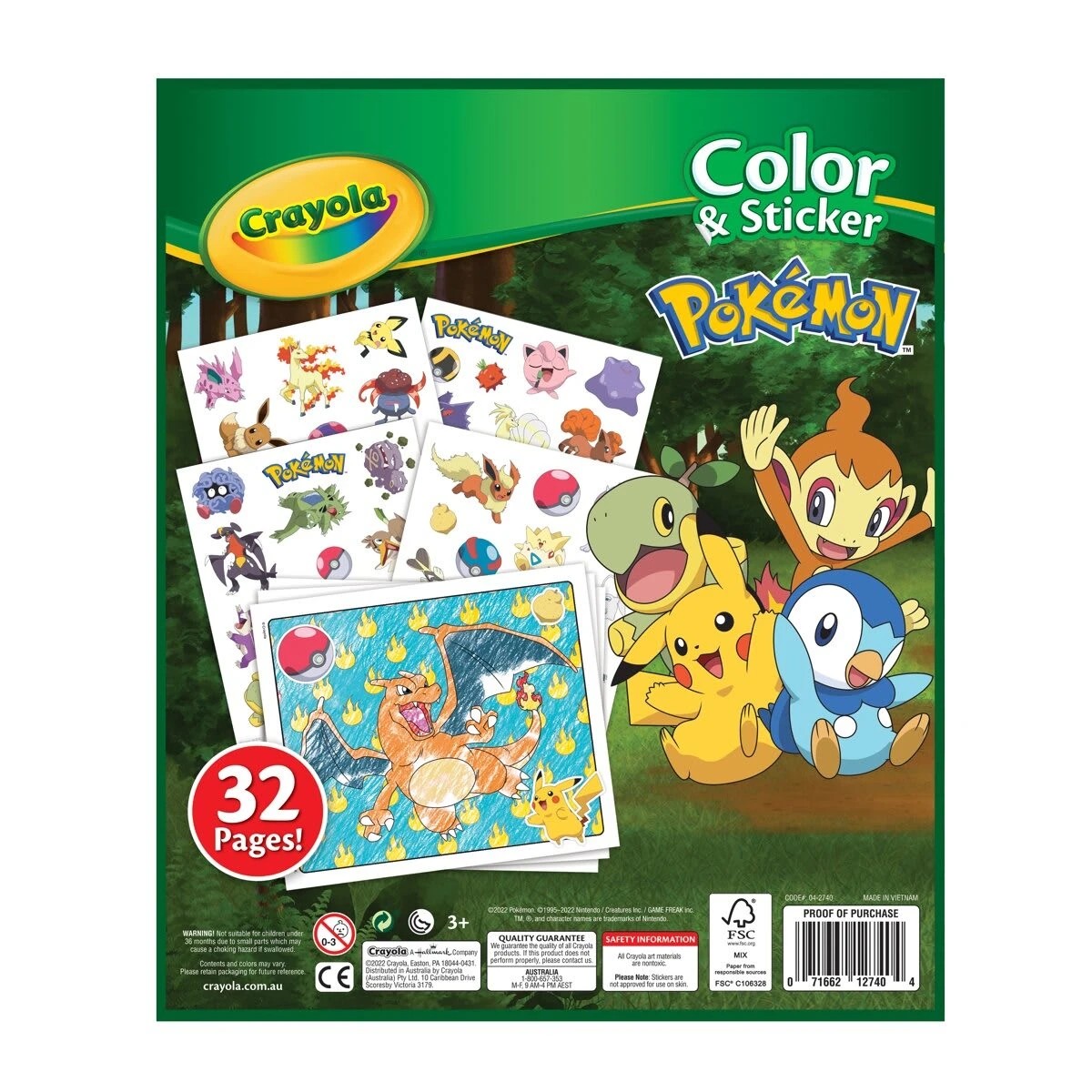 2 Crayola Pokemon Color and Sticker Book, 2 of 3