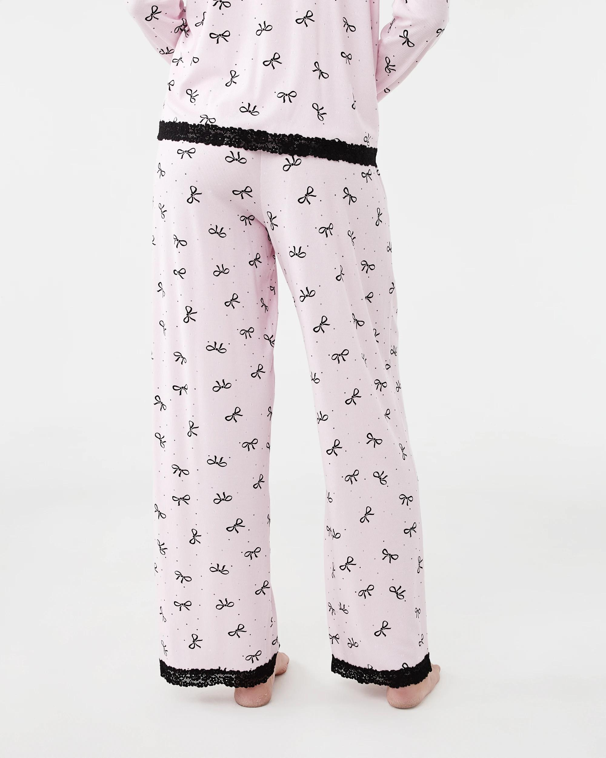 3 Rib Lace Trim Pants Bow Spot, 3 of 7
