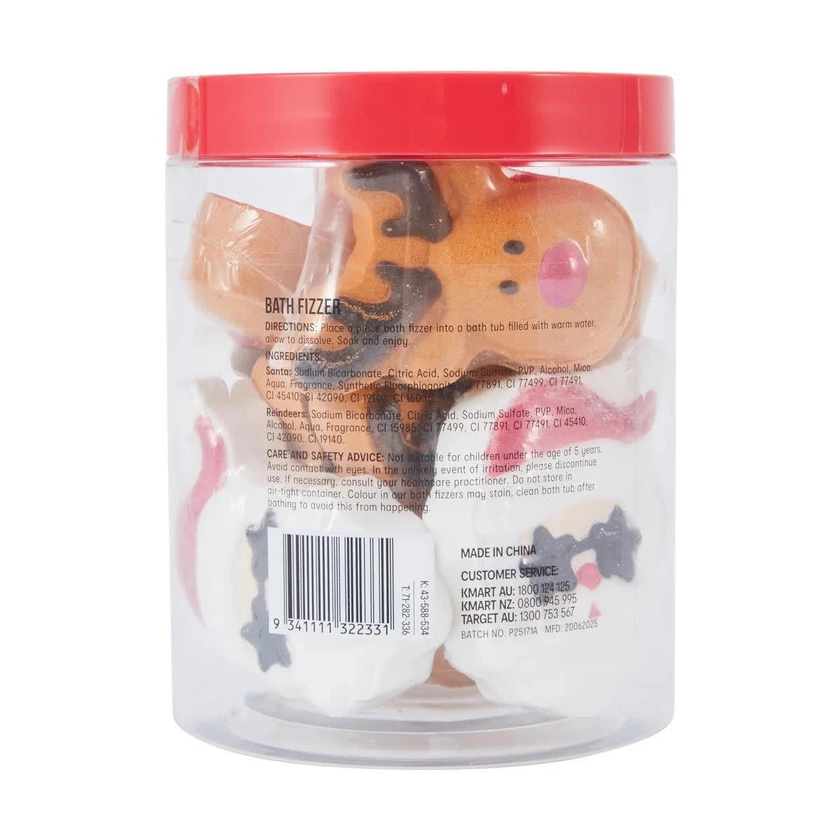 5 OXX Bodycare 9 Piece Bath Fizzers - Santa & Reindeer, 5 of 5