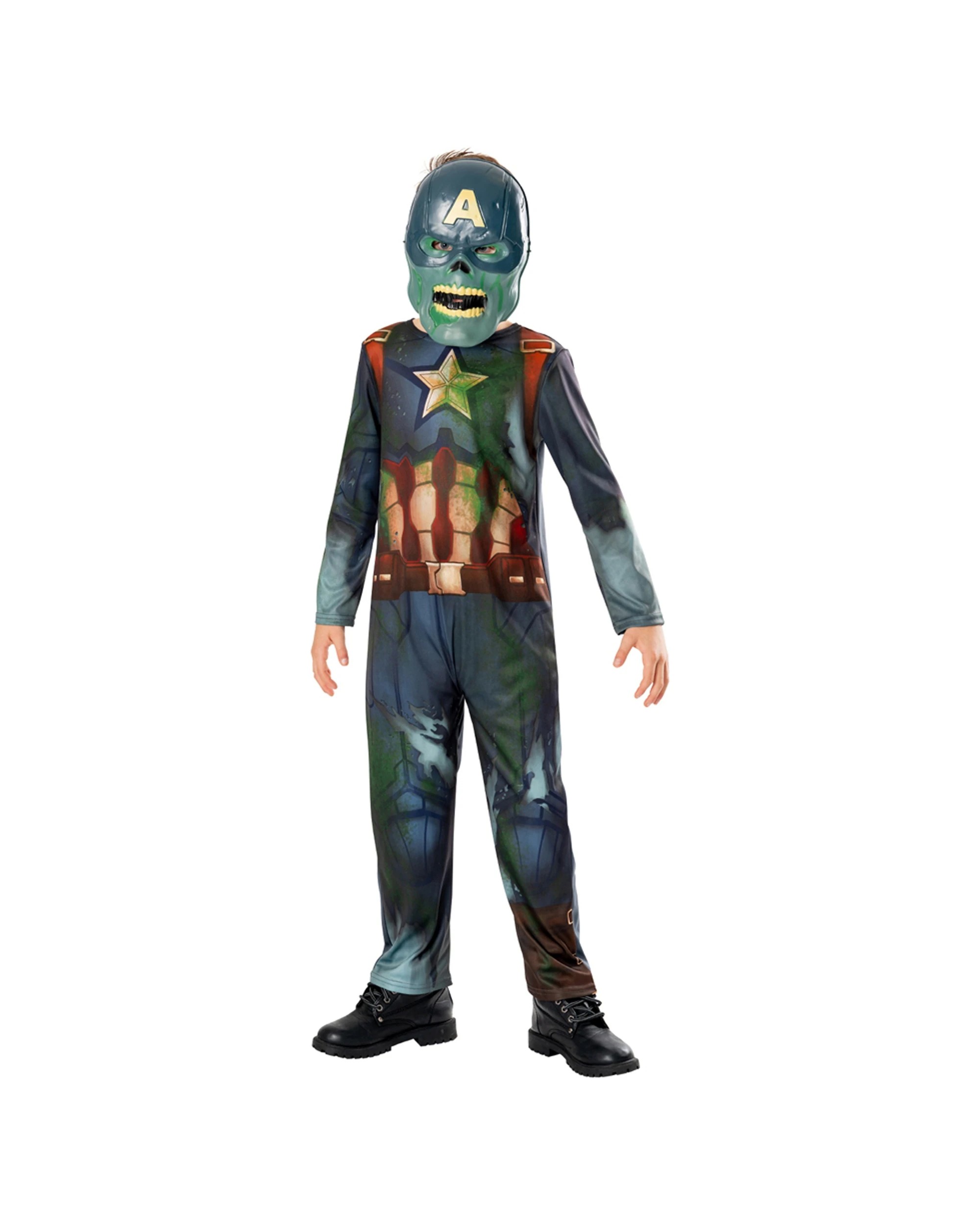 1 Marvel Captain America What If Zombie Jumpsuit Kids Costume L - Multi, 1 of 3