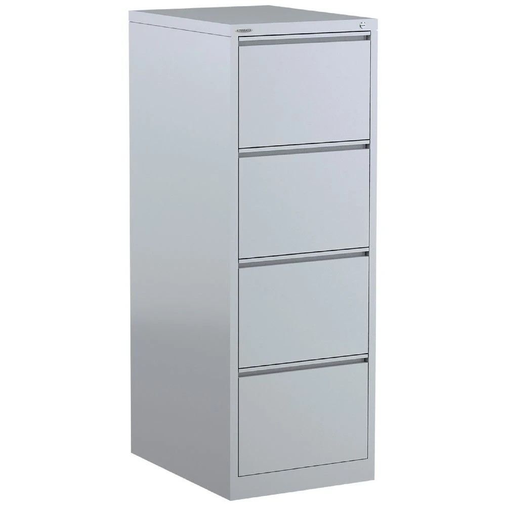 1 Mercury 4 Drawer Vertical Filing Cabinet Silver Cabinets Filing Drawer Cabinets, 1 of 2