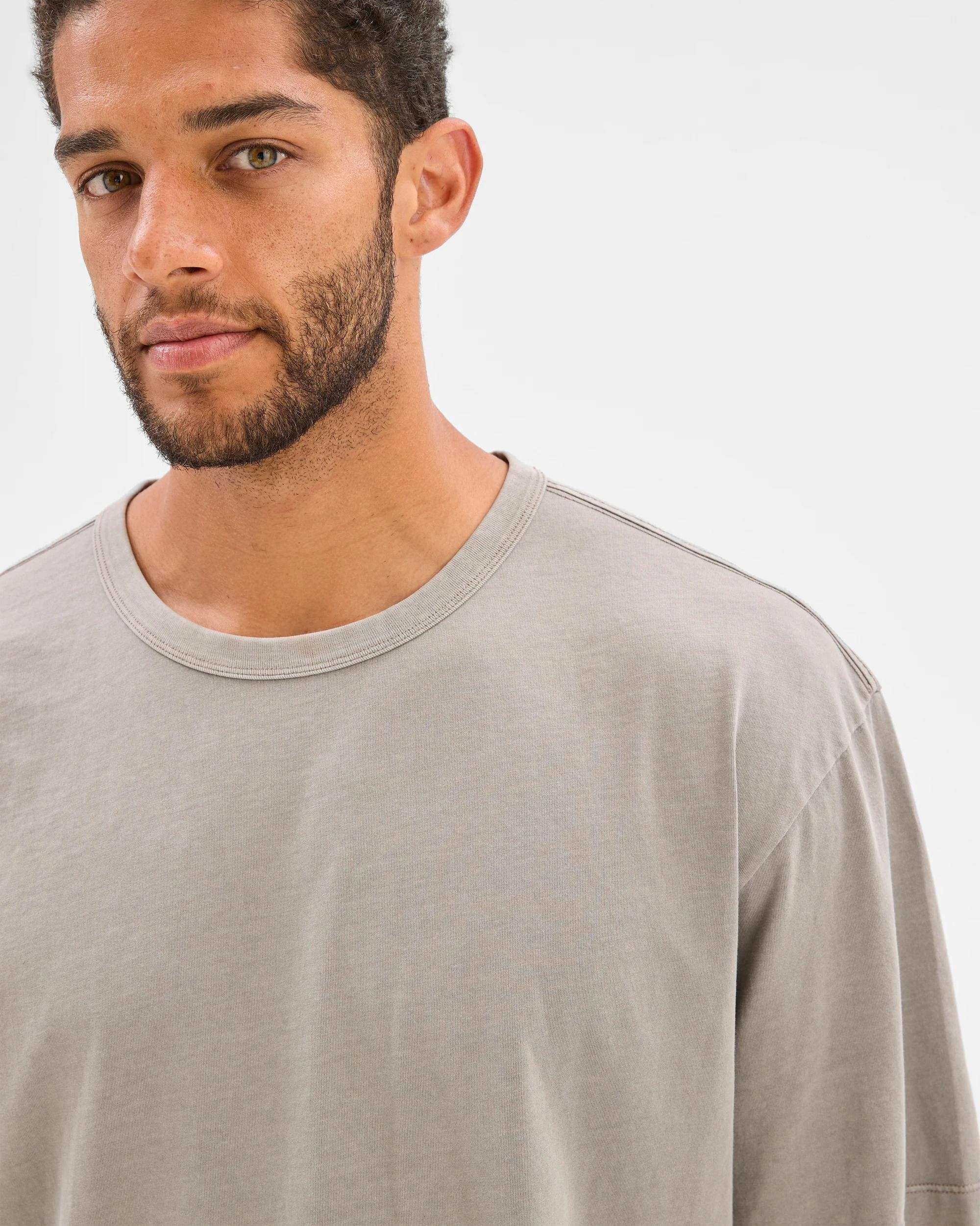 4 Target Man Australian Cotton Oversized T-Shirt STEEPLE GREY, 4 of 5