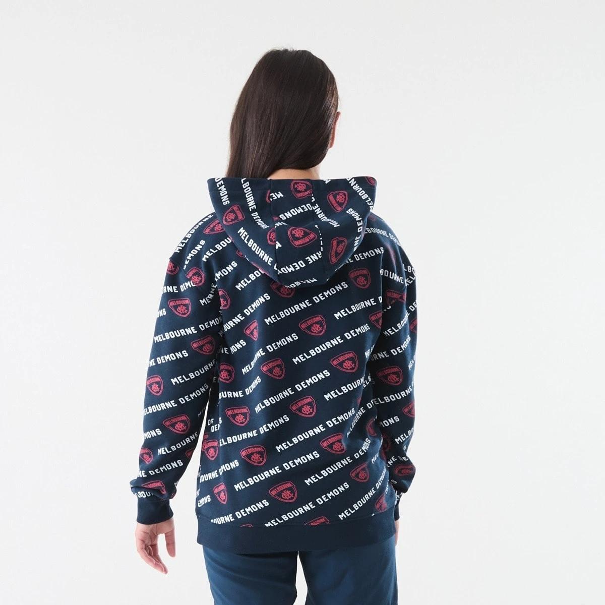 3 Official AFL Kids All Over Print Hoodie Melbourne, 3 of 8