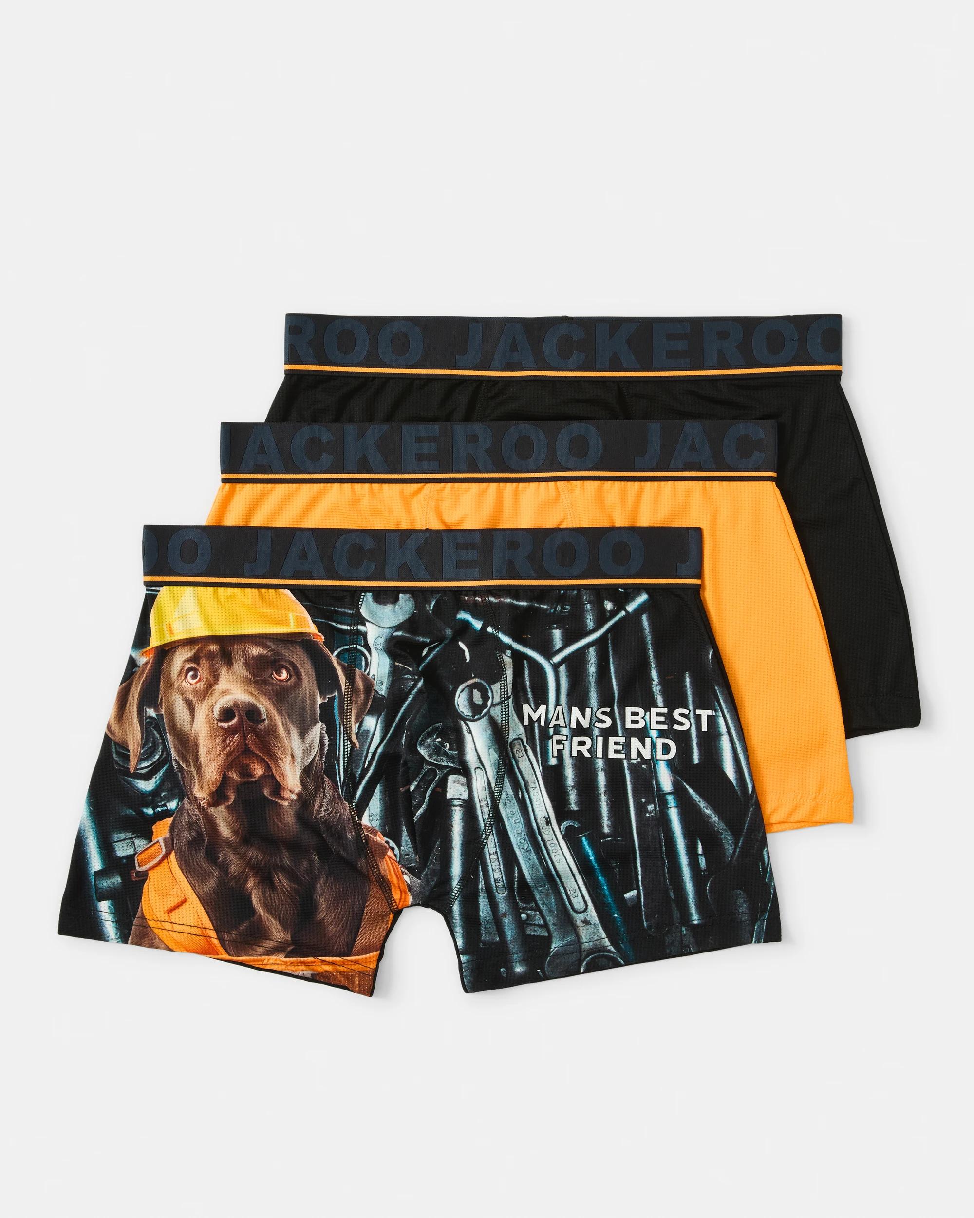 1 3 Pack Jackeroo Print Mesh Trunks Multi Dog, 1 of 7