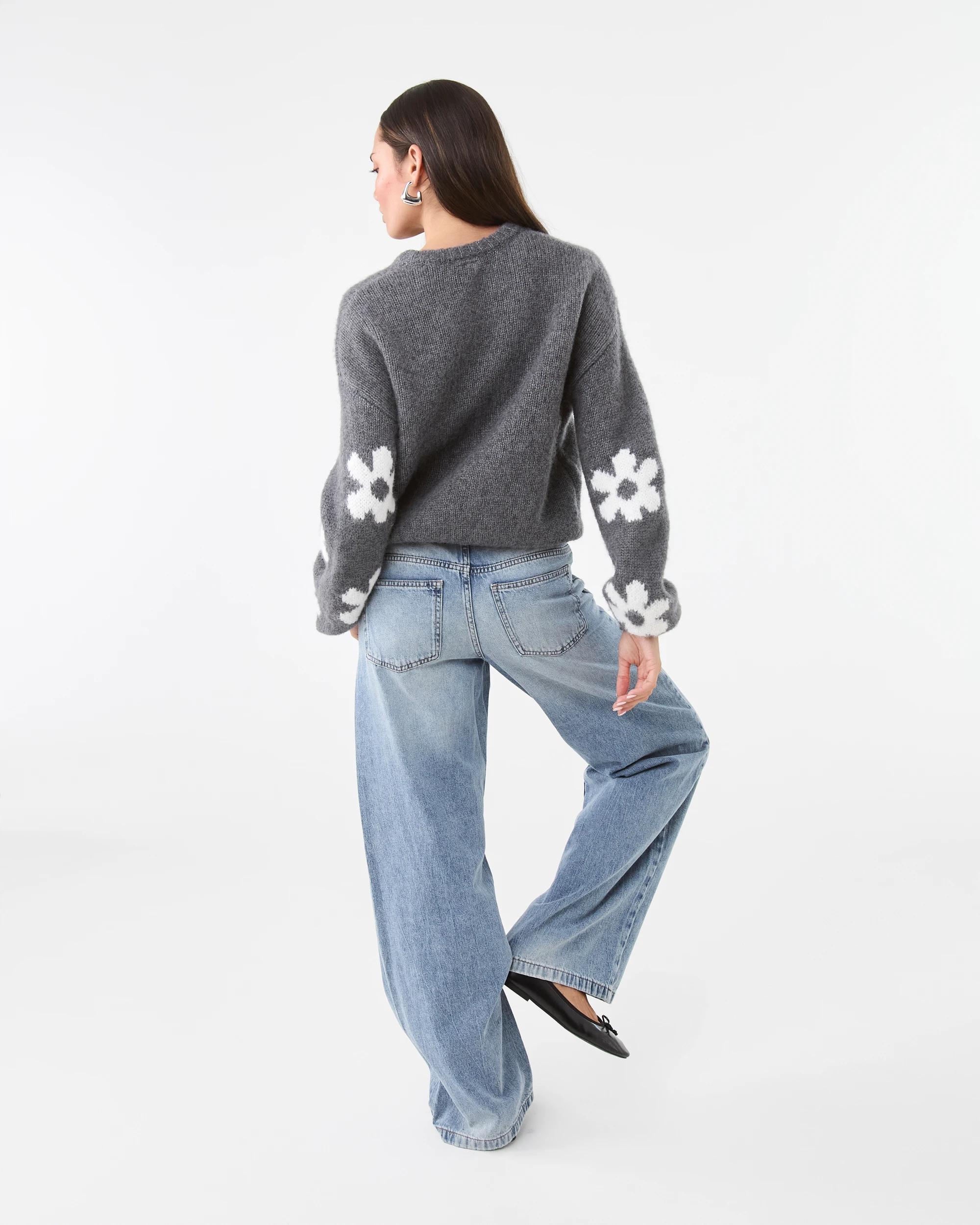 6 Daisy Print Knit Jumper Floral, 6 of 8
