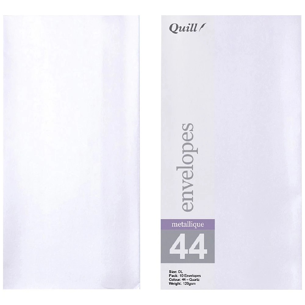 1 Quill DL Envelopes Metallique Quartz 10 Pack, 1 of 2