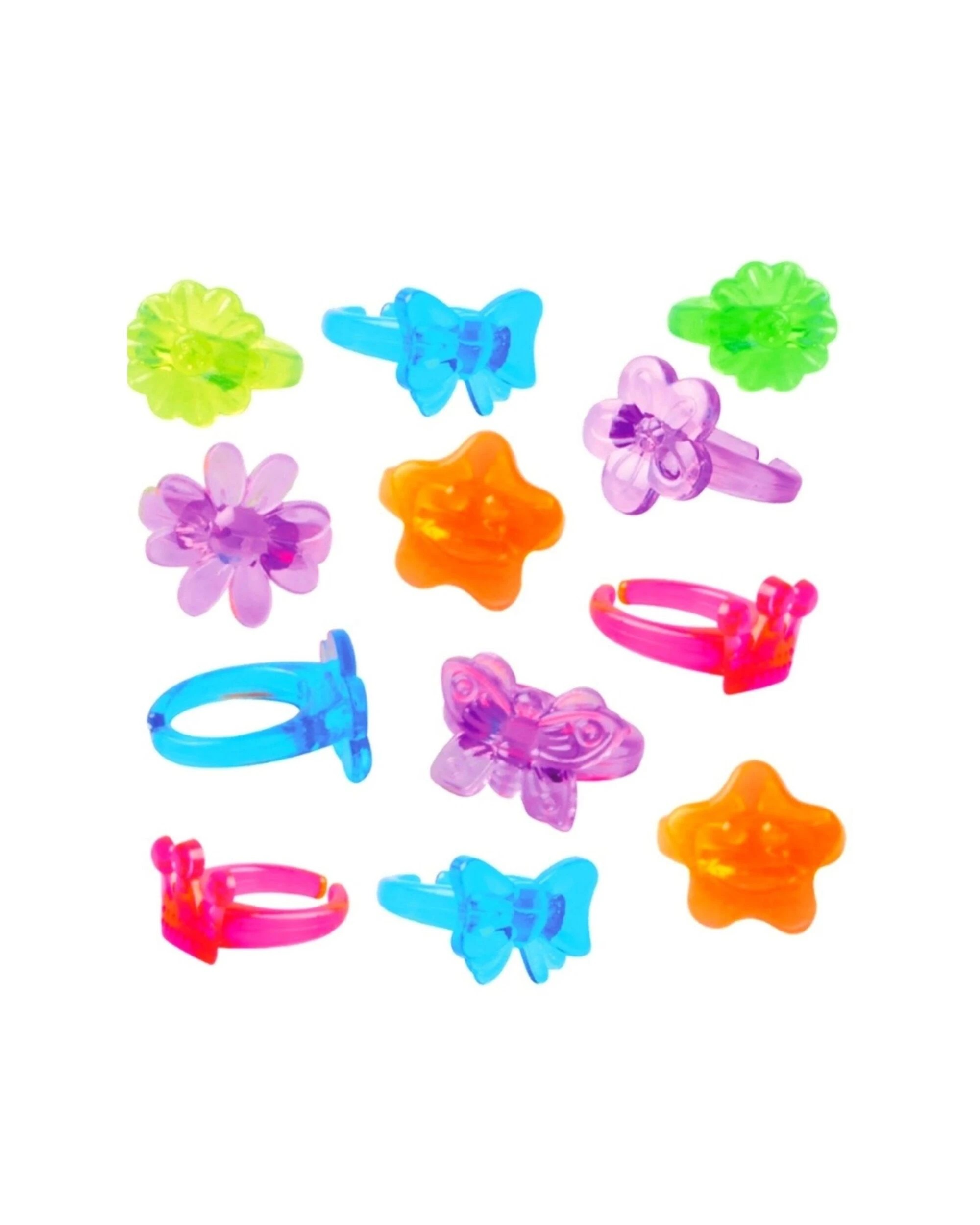 1 Artwrap Plastic Rings Pack of 12 -  Neon, 1 of 2
