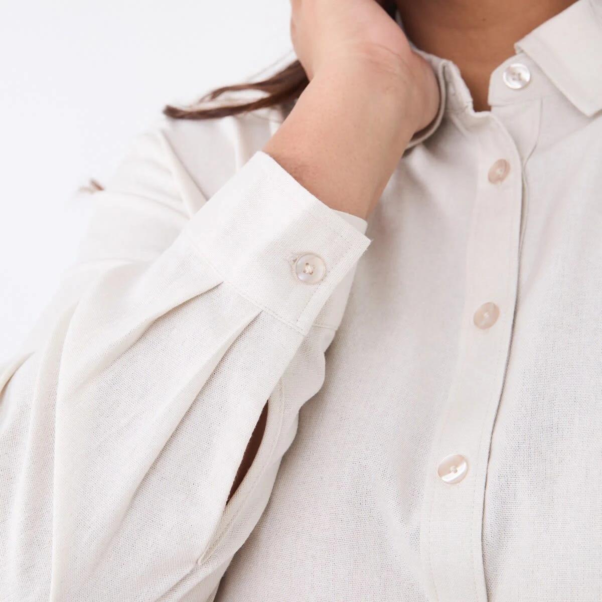 6 Curve Long Sleeve Shirt NATURAL BEIGE, 6 of 6