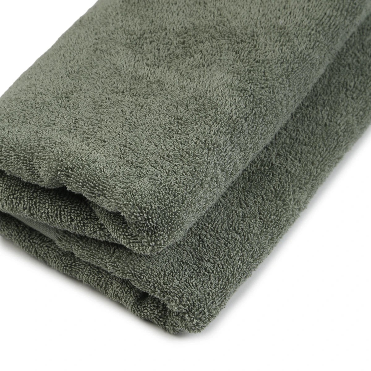 4 Malmo Cotton Bath Towel - Moss, 4 of 5