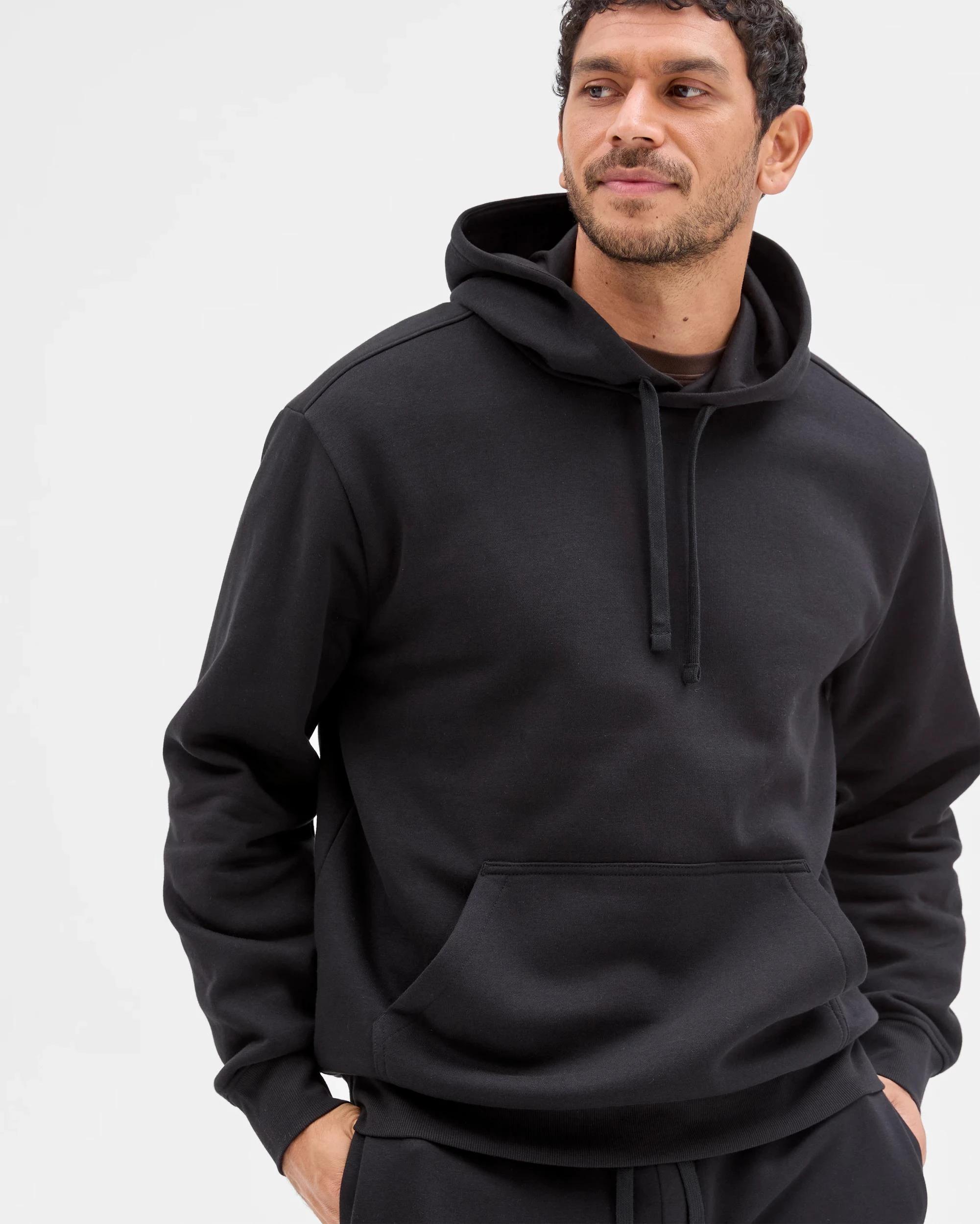 1 Target Man Australian Cotton Blend Popover Hoodie BLACK, 1 of 6