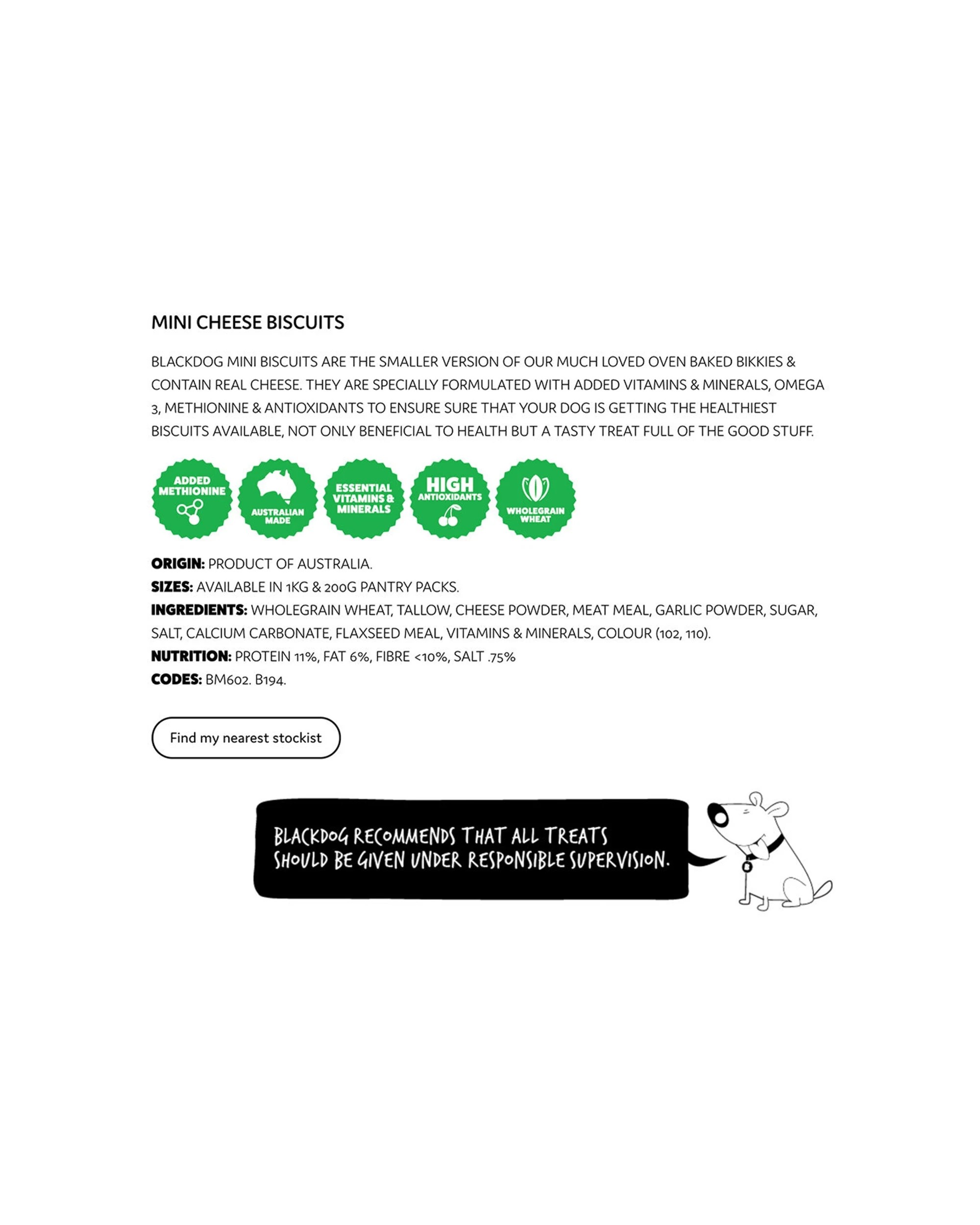 3 Blackdog Mini Cheese Biscuits 1kg, 3 of 3