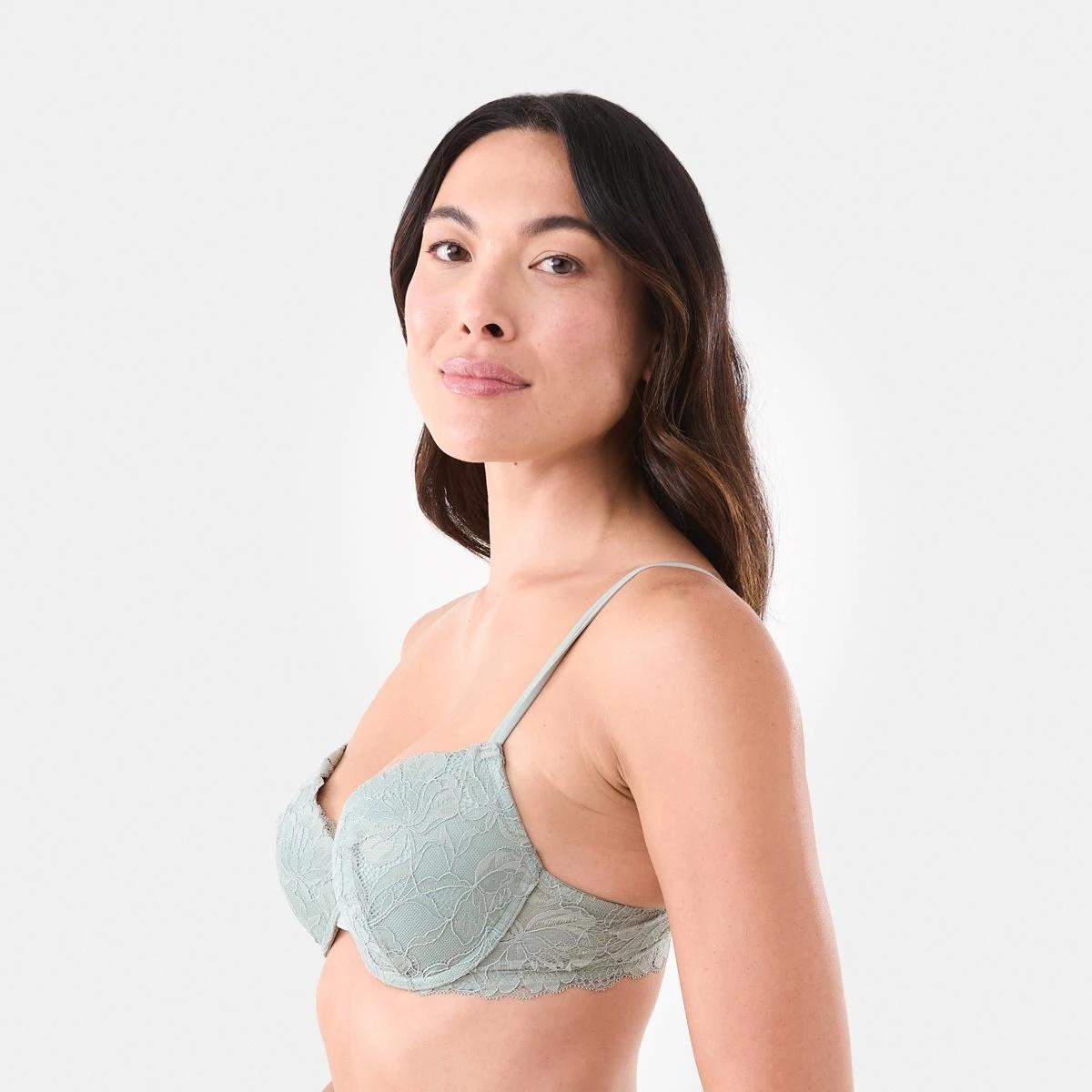 3 Co-ordinated Lace Push-Up Bra Ice Grn, 3 of 7
