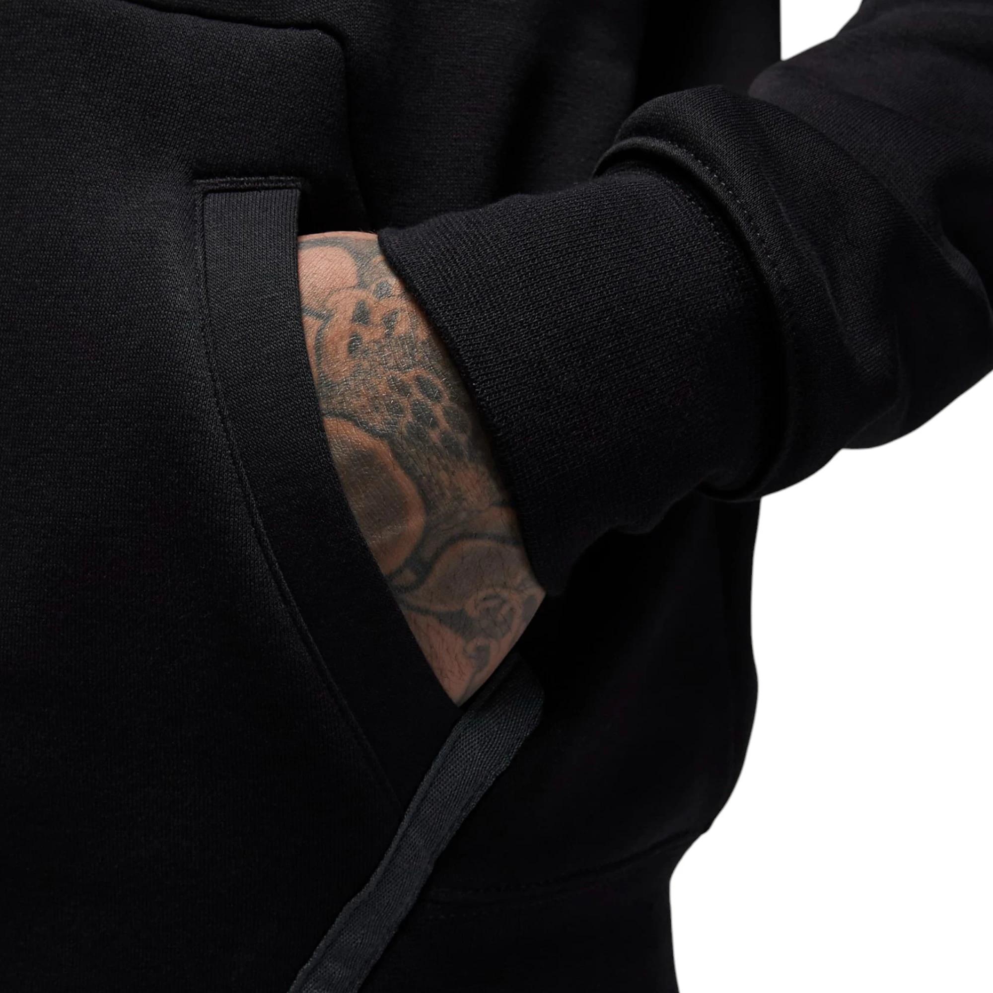 4 Nike Mens Jordan Paris Saint-Germain Black Fleece Pullover Hoodie BLACK, 4 of 7