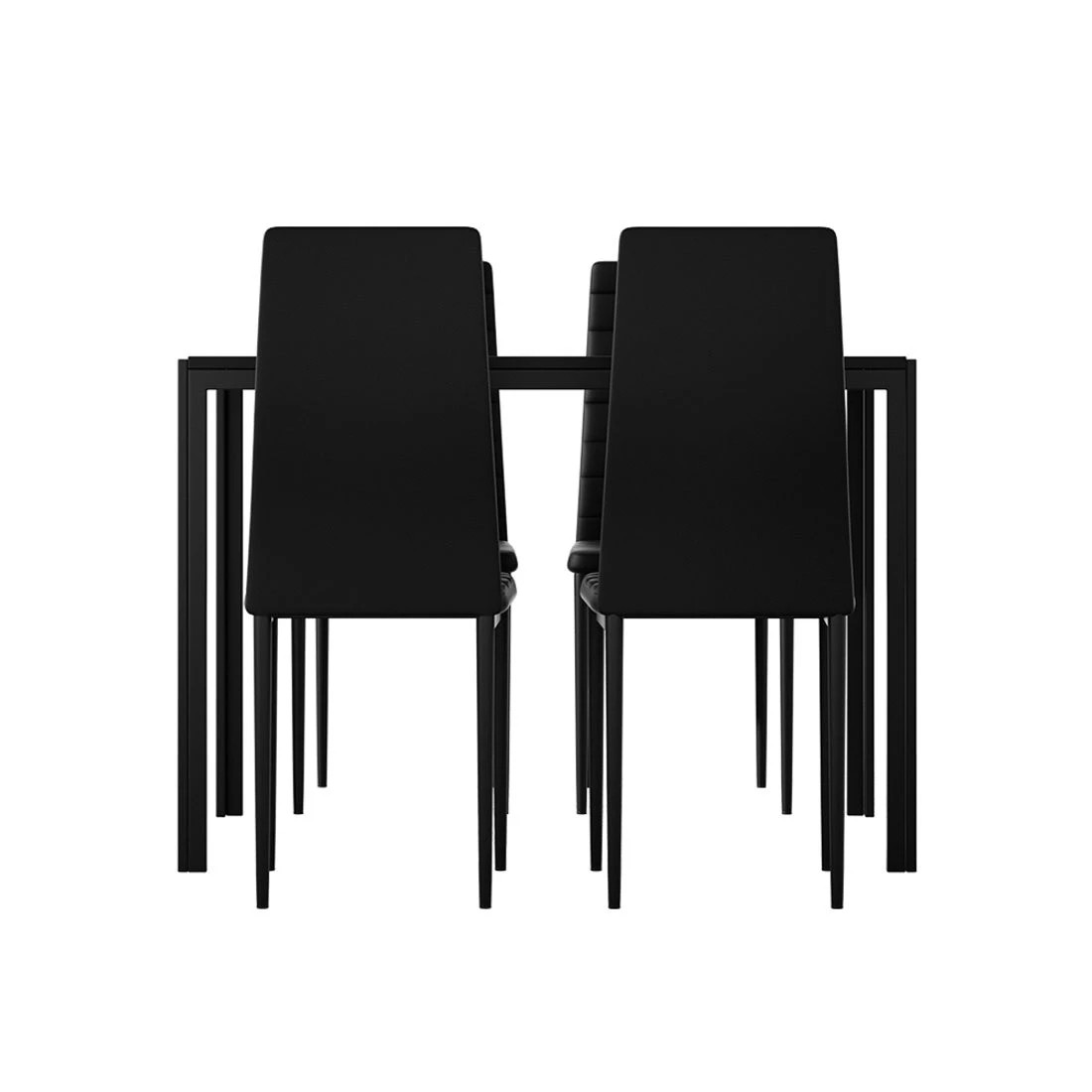 4 Artiss Dining Set 5-Piece Table and 4 Chairs Kitchen Dining Room Modern Comfortable Easy Clean Easy Assembly
 - black, 4 of 6