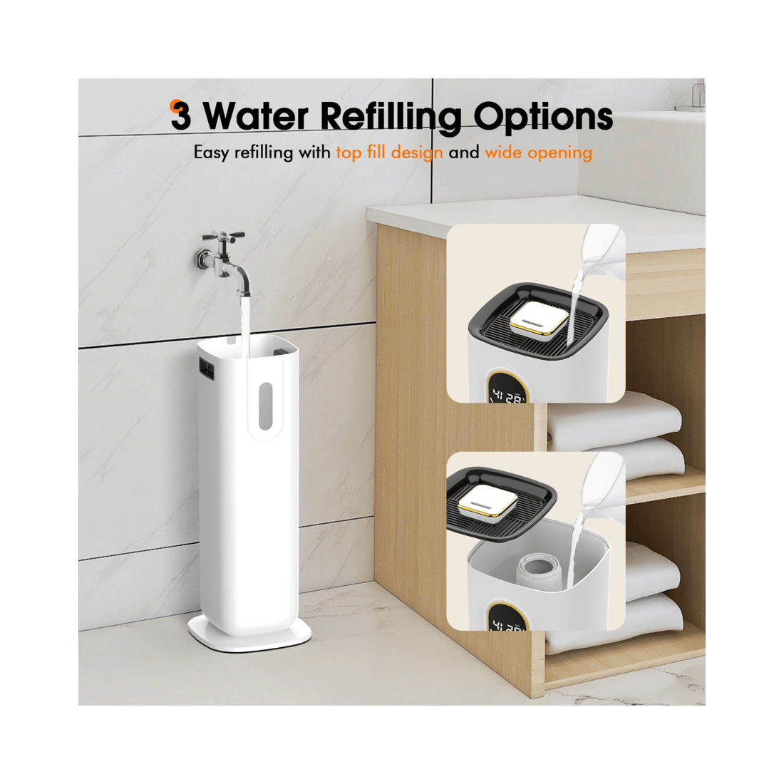 8 Advwin 10l Ultrasonic Large Humidifier Whole House, Cool & Warm Mist Humidifier For Office Workshop, Greenhouse, 8 of 8