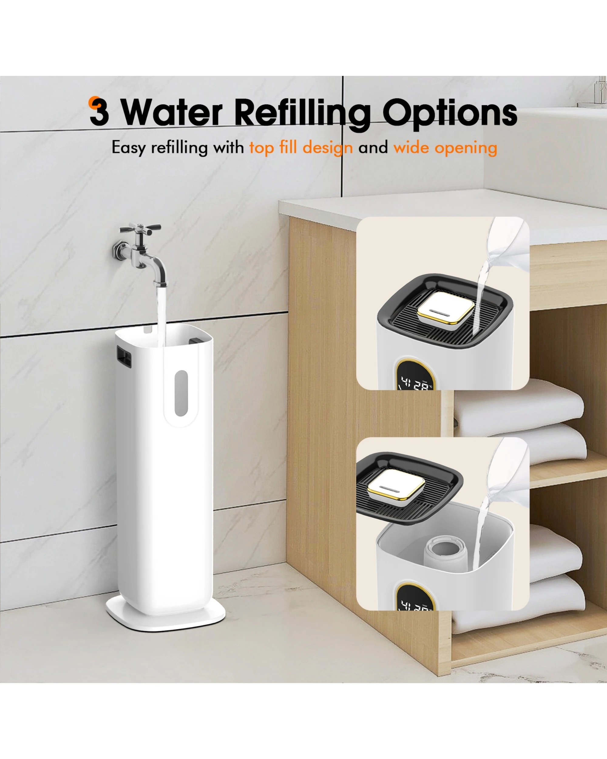 8 Advwin 10l Ultrasonic Large Humidifier Whole House, Cool & Warm Mist Humidifier For Office Workshop, Greenhouse, 8 of 8