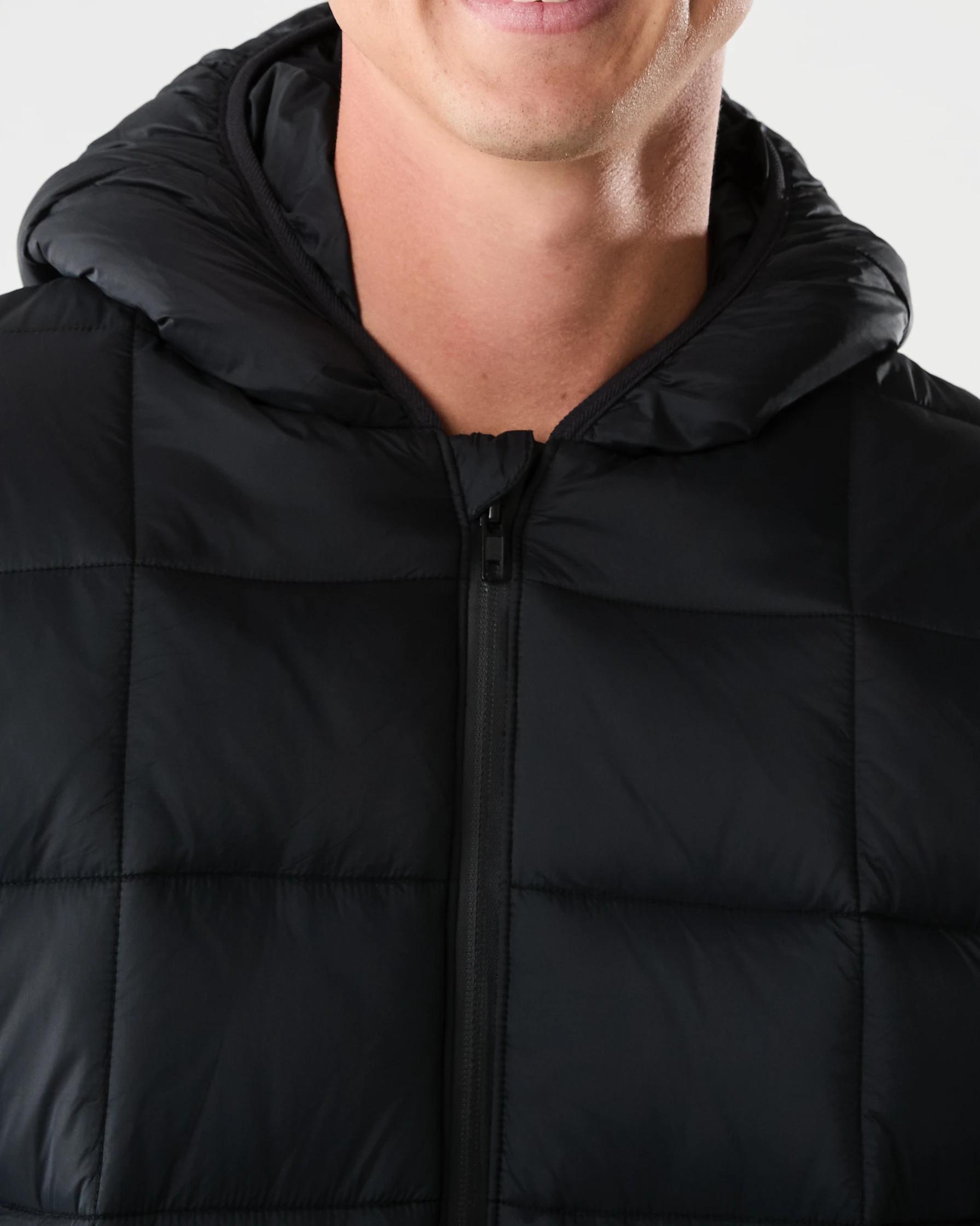 6 Active Mens Out Quilted Puffer Jacket Black, 6 of 7