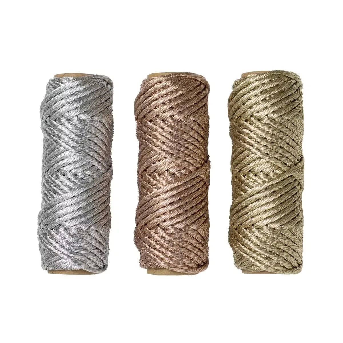 2 3 Pack Macrame Metallic Cord, 2 of 3