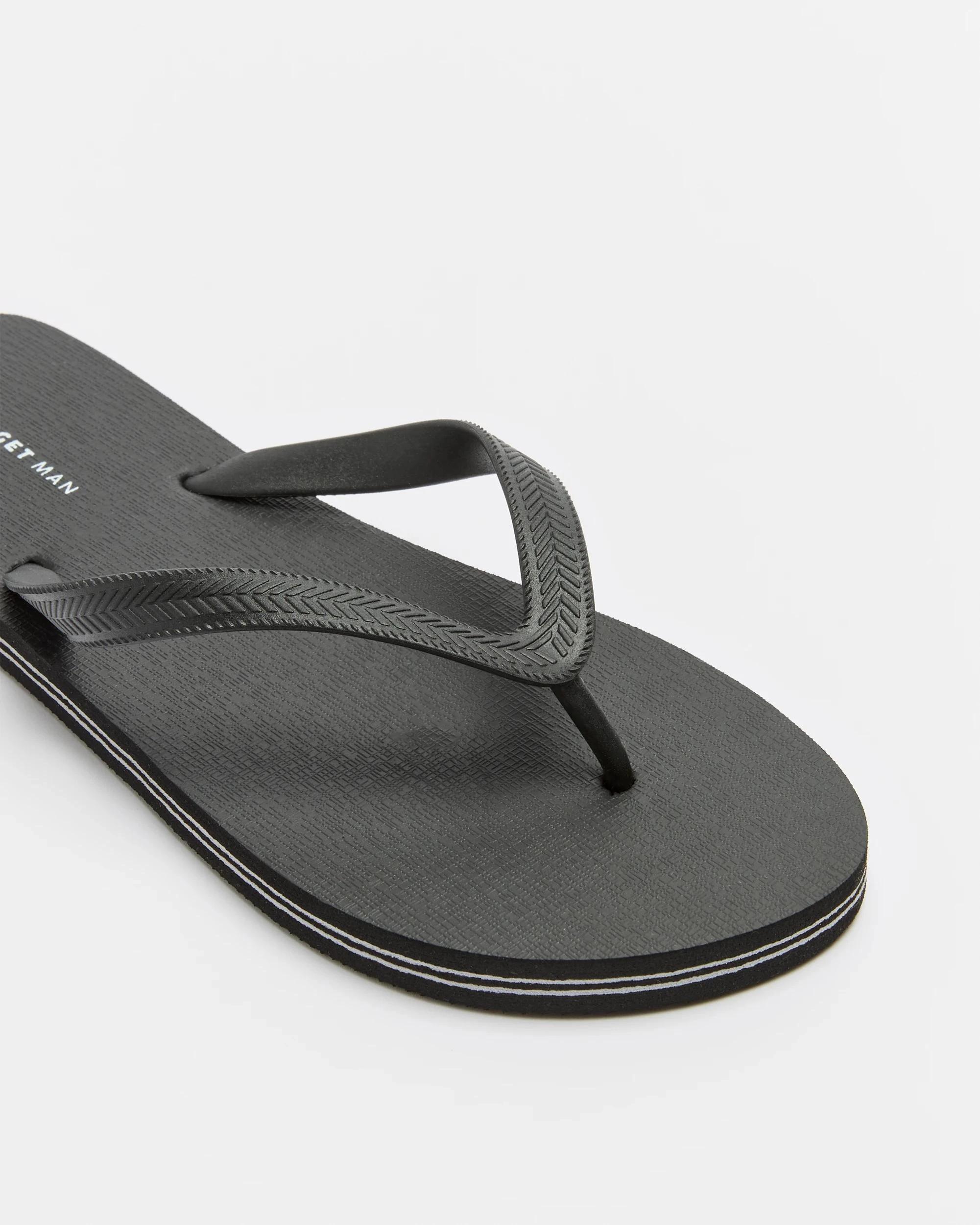 2 Target Man Mens Thongs - Maui BLACK, 2 of 3