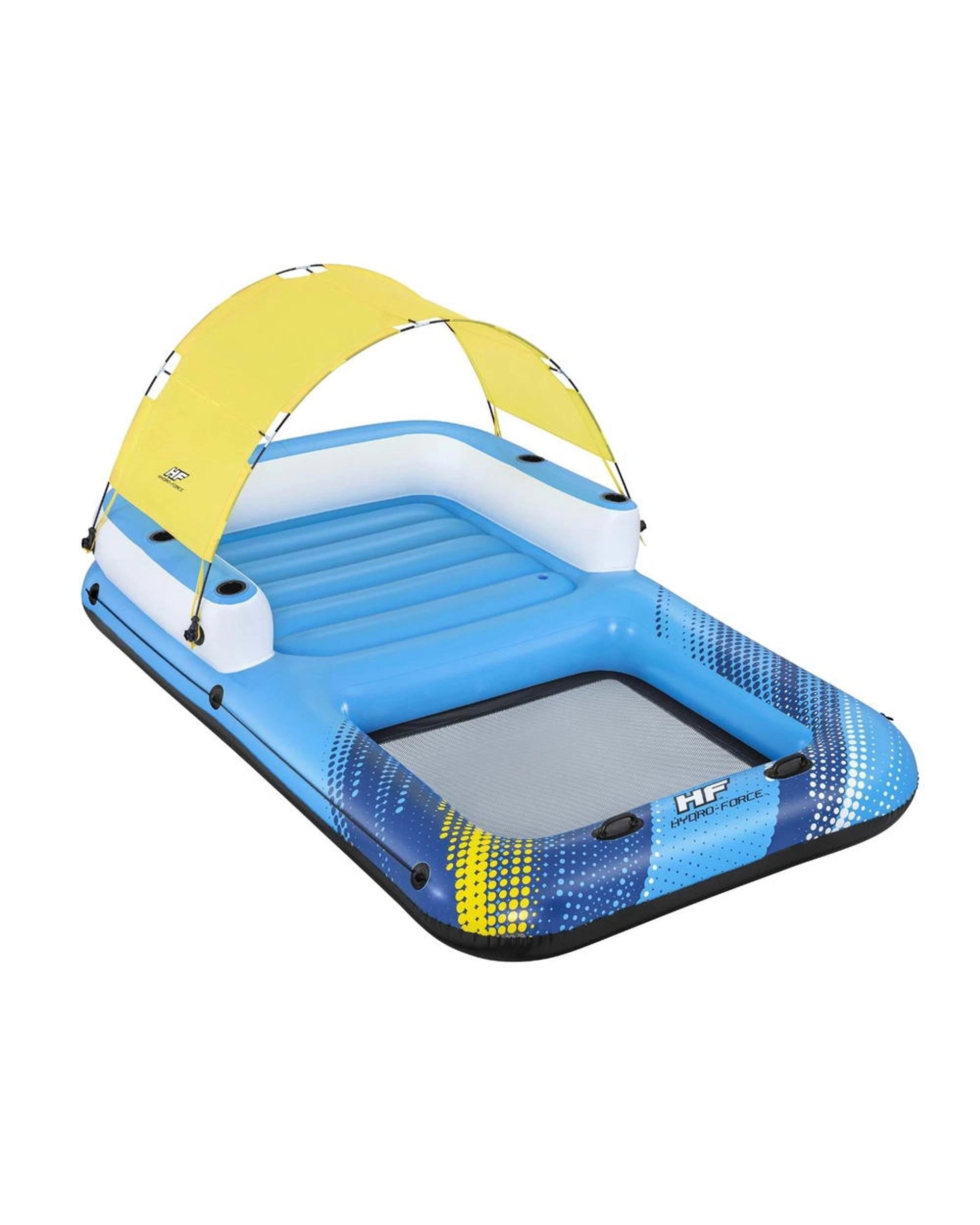 1 Bestway Inflatable Floating Island Float Lounger Sunshade Pool Bed 3.05mx1.86m
 - Multi, 1 of 3