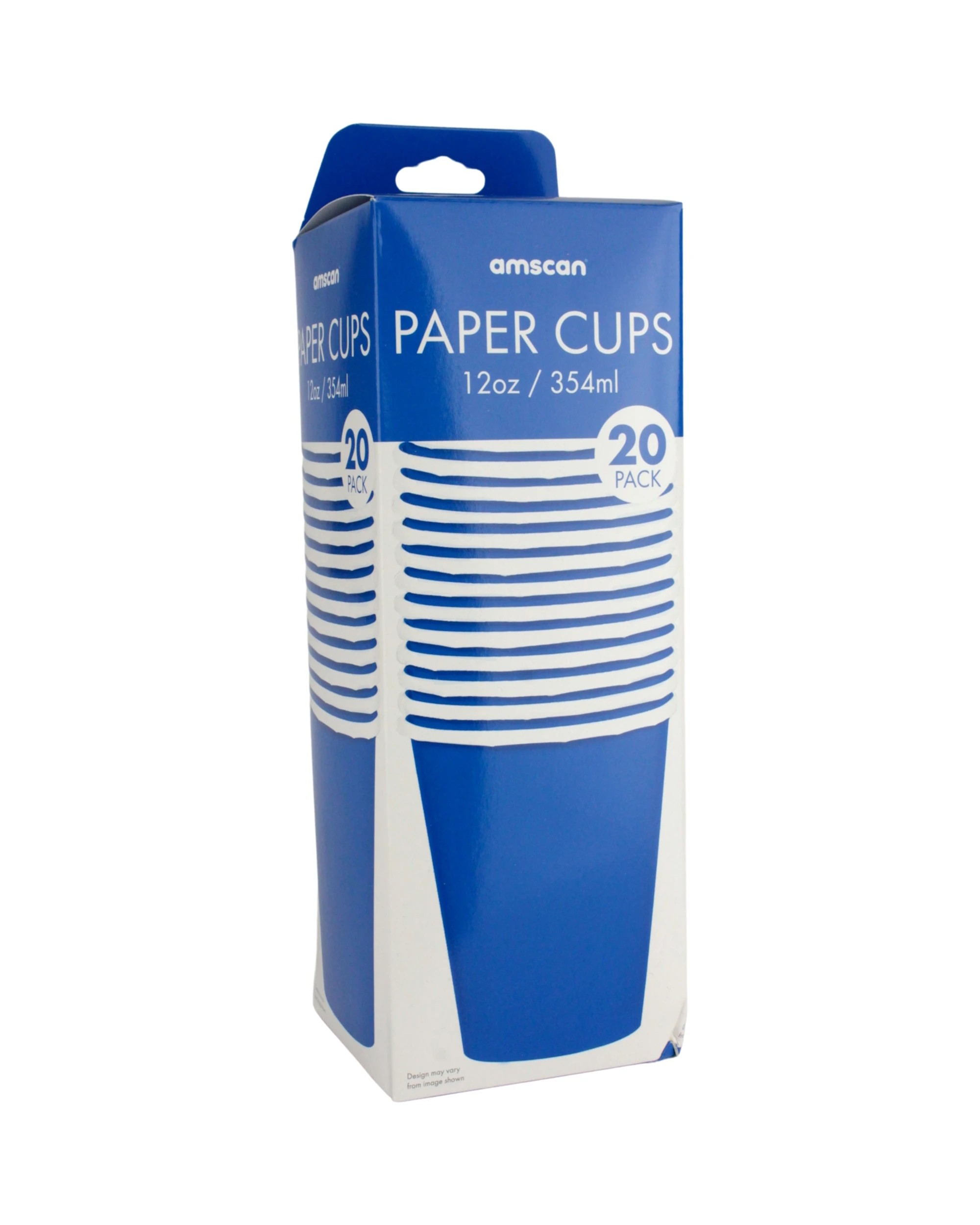 2 Amscan Paper Cups 354ml Pack of 20 - Bright Royal Blue - Bright Royal Blue, 2 of 3