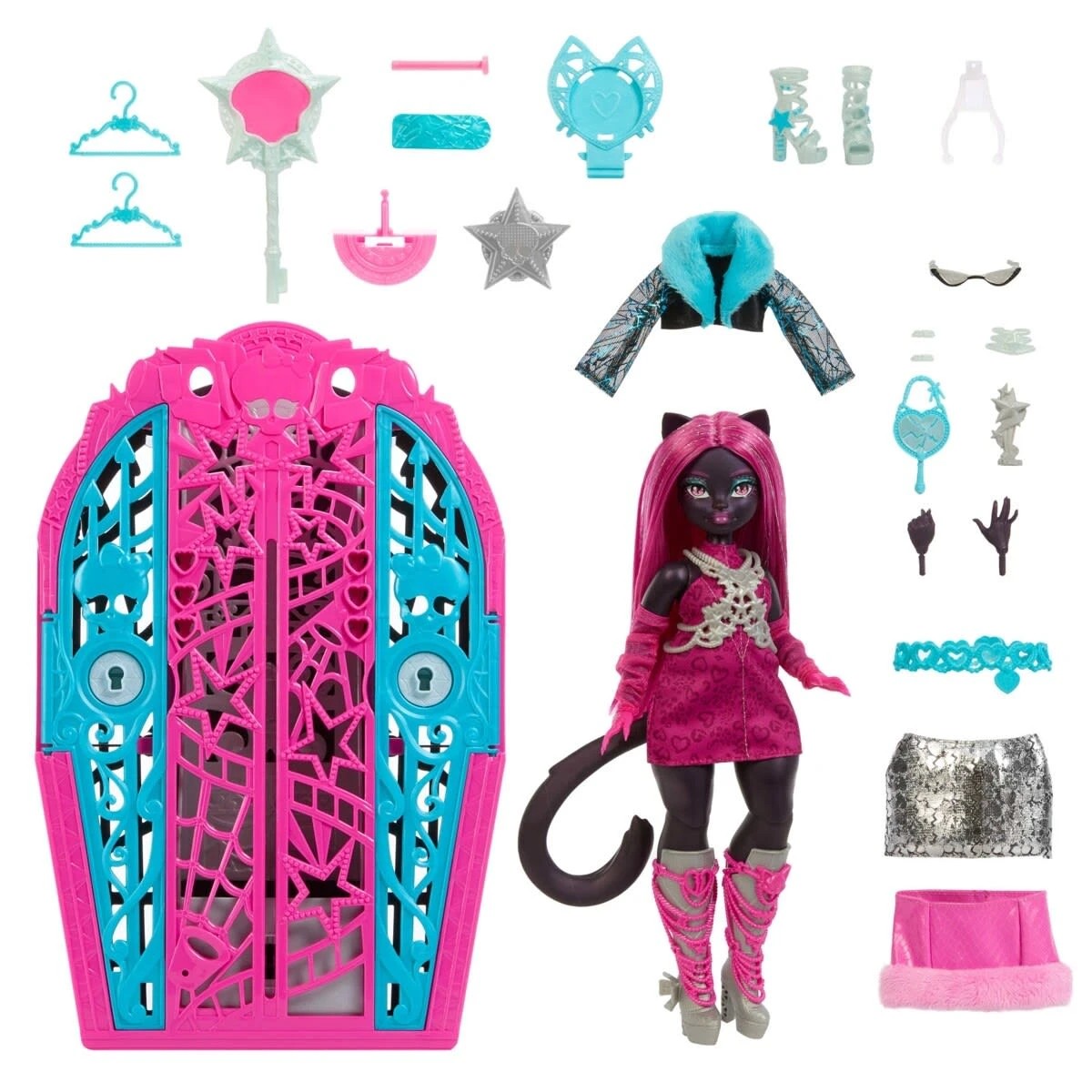 2 22 Piece Monster High Skulltimate Secrets Hauntlywood Mysteries Catty Noir Doll, 2 of 7