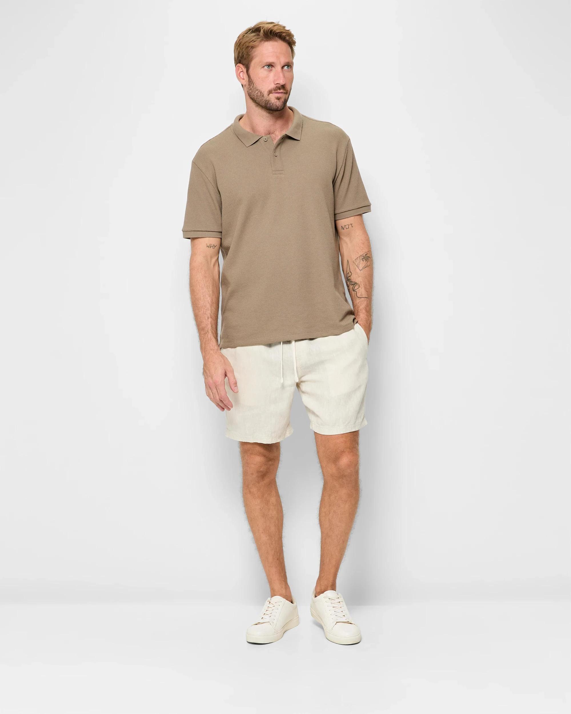 2 Target European Linen Shorts LIGHT STONE, 2 of 6
