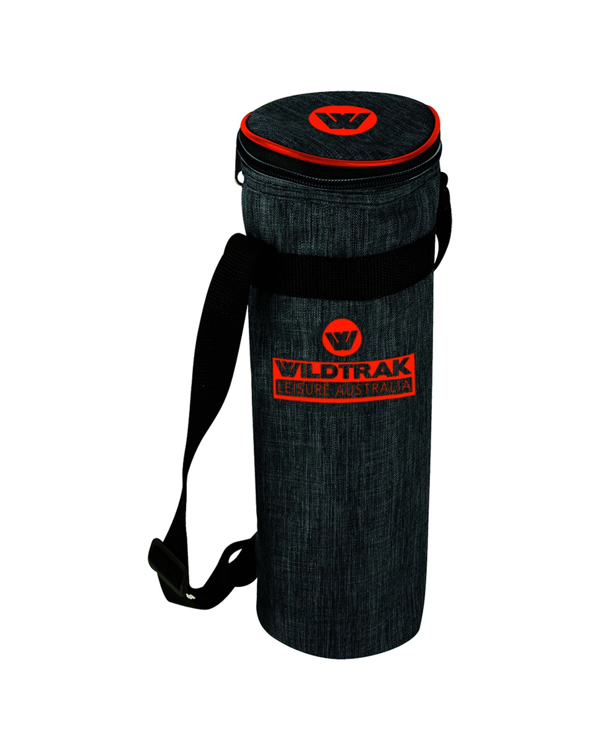 1 Wildtrak Camping Wine Cooler Bag Insulated Portable 1.5L 600D Oxford PE Foam - Grey, 1 of 1