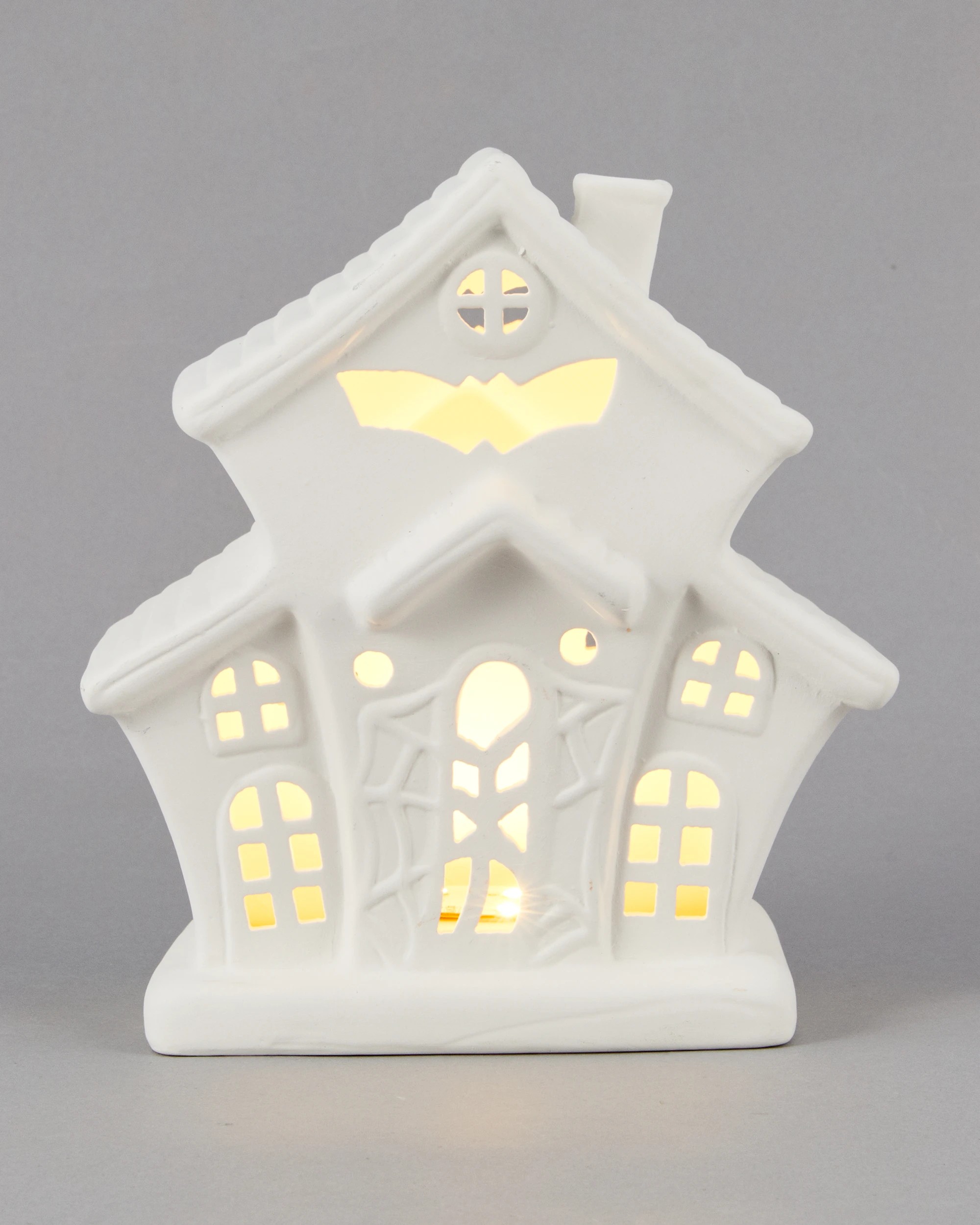 1 Halloween Craft LED Haunted House, 1 of 6