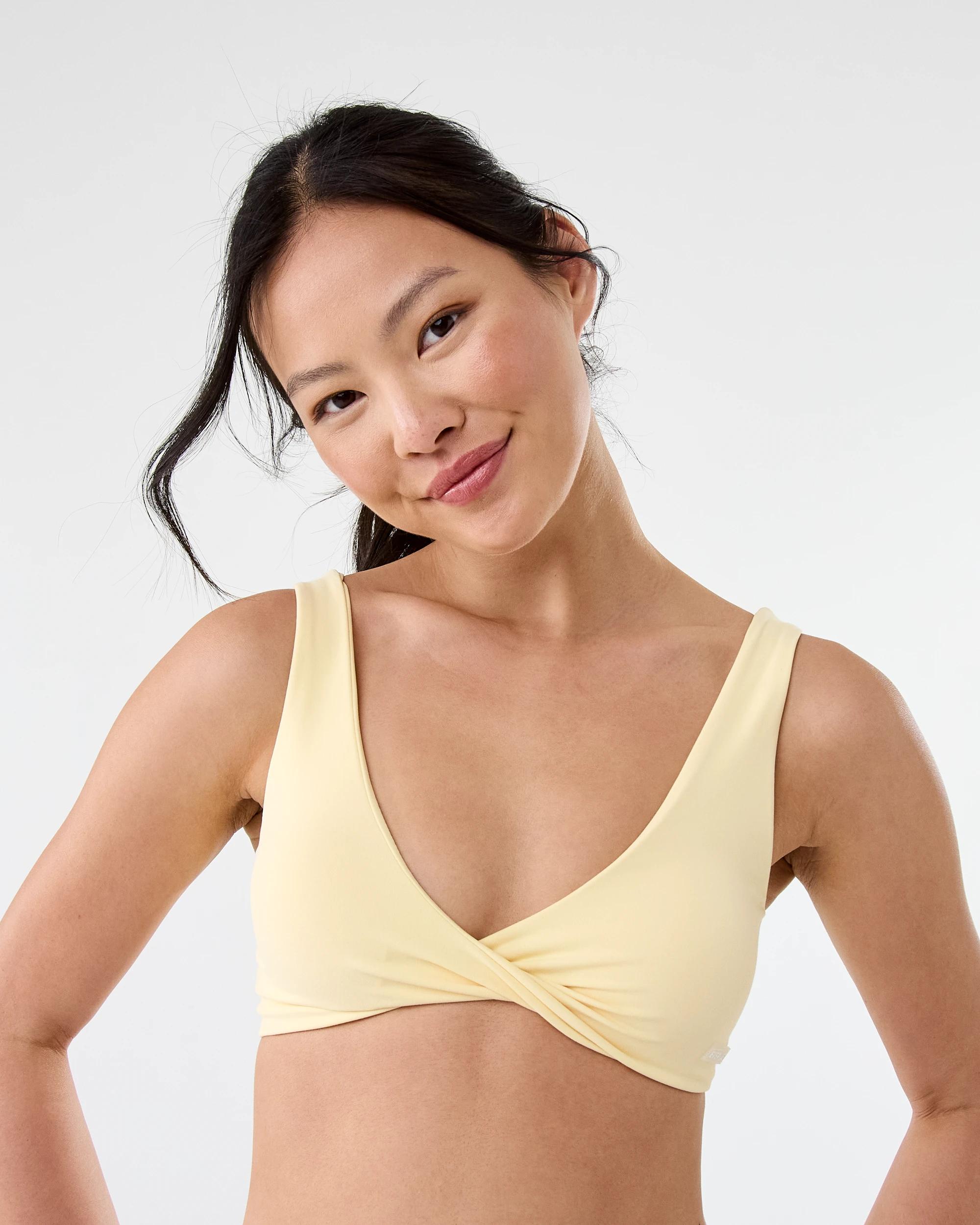 1 Everlast Womens Twist Front Crop Top Soft Yelow, 1 of 9