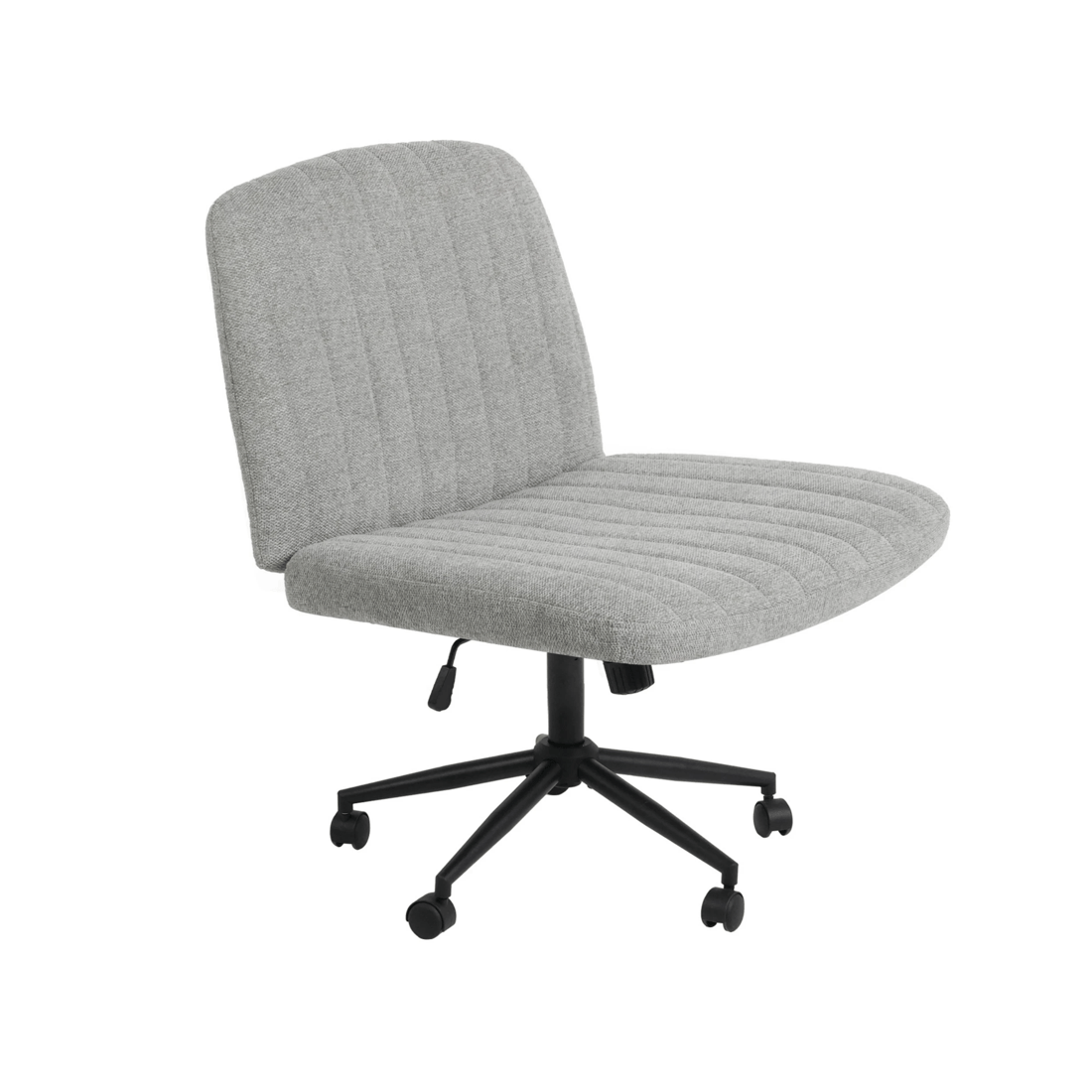 1 Advwin Armless Office Chair Swivel Vanity Chair Grey, 1 of 9
