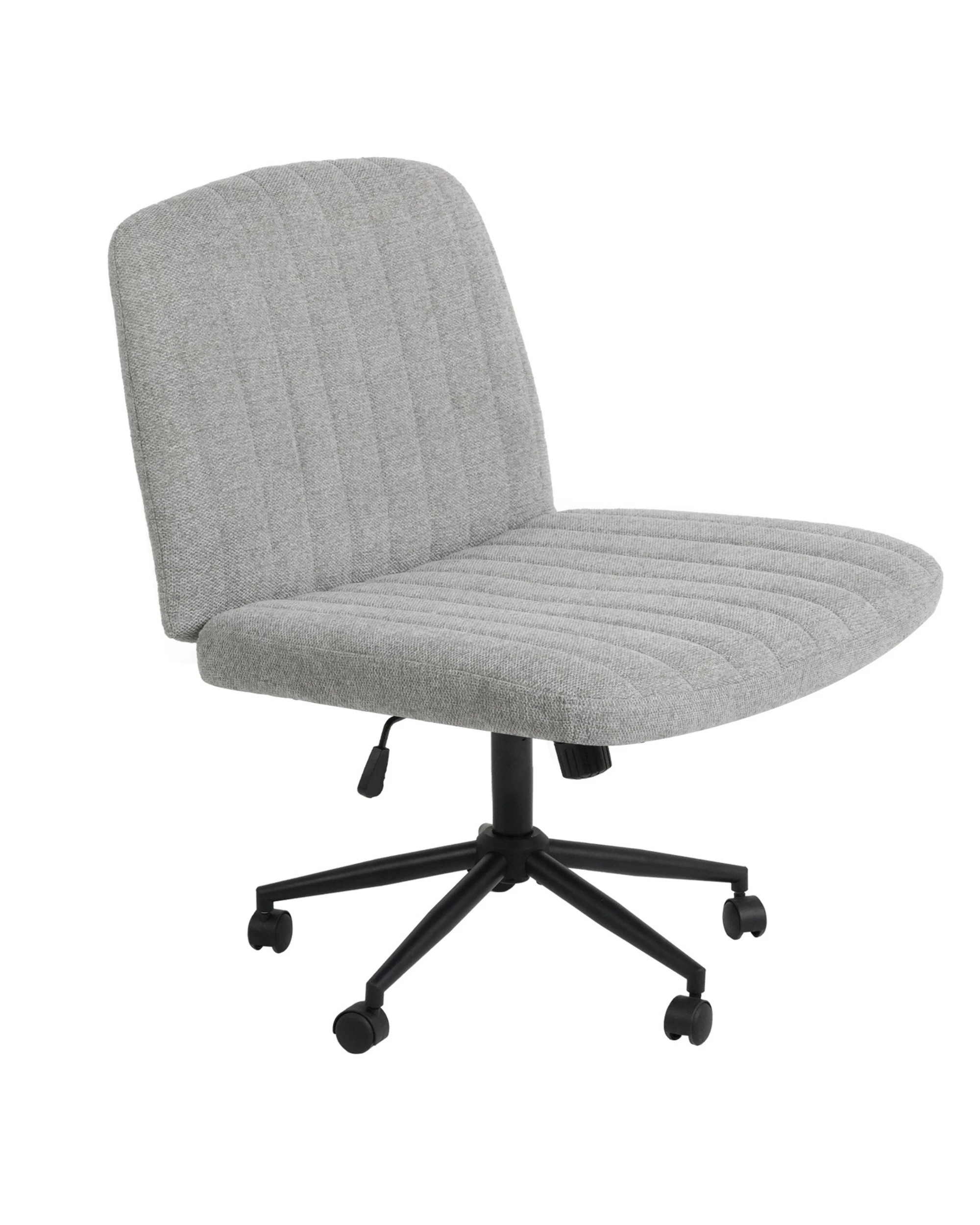 1 Advwin Armless Office Chair Swivel Vanity Chair Grey, 1 of 9