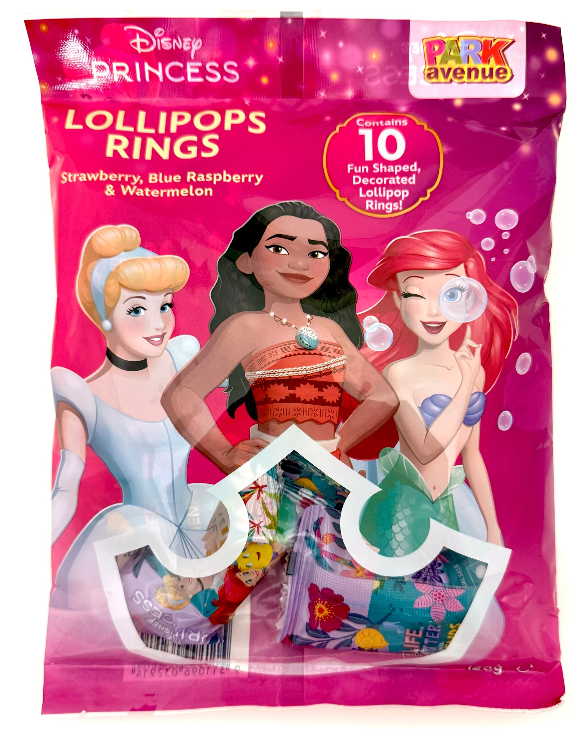1 10 Pack Park Avenue Disney Princess Lollipop Rings 120g, 1 of 4