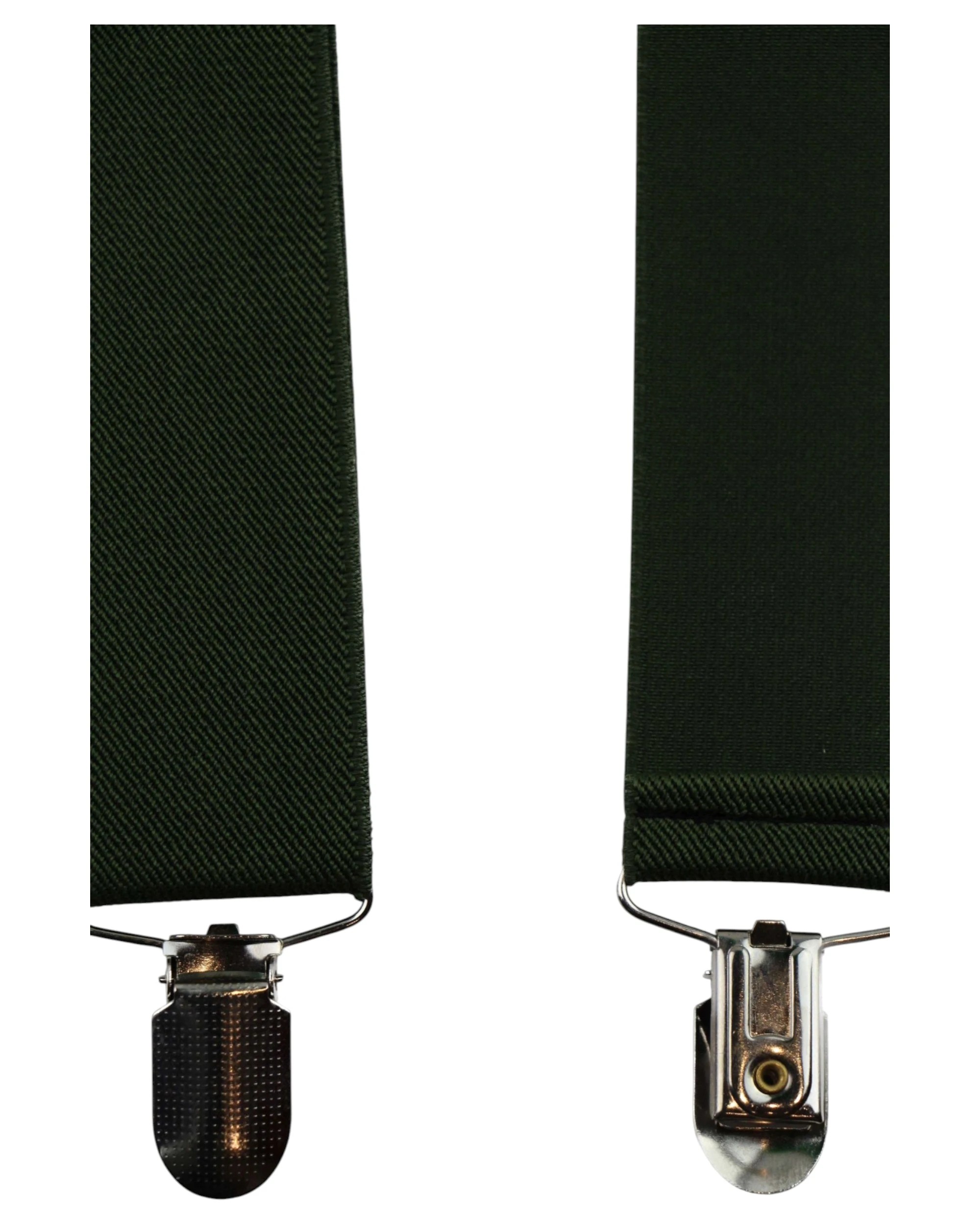 2 Zasel Mens Wide Heavy Duty Adjustable 100cm Olive Suspenders, 2 of 4