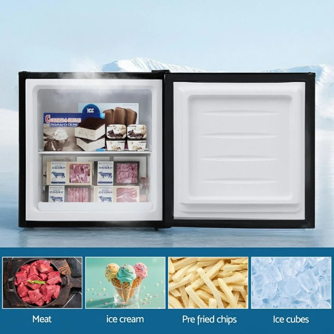 4 Devanti 31L Small Upright Freezer Vertical Freezer - Black, 4 of 7