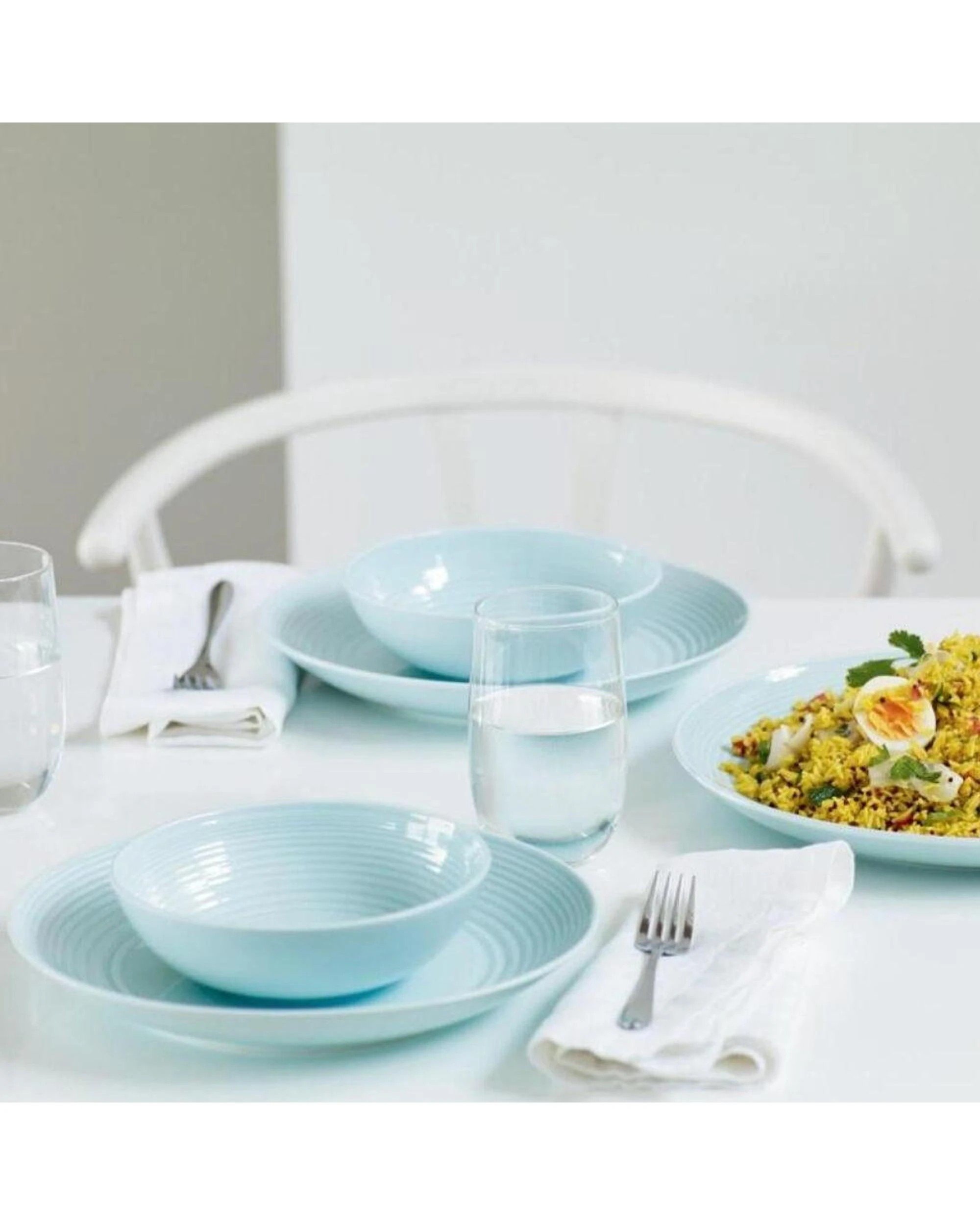 2 Royal Doulton Gordon Ramsay 12pc Dinner Stoneware Set of 12  Maze Blue, 2 of 3