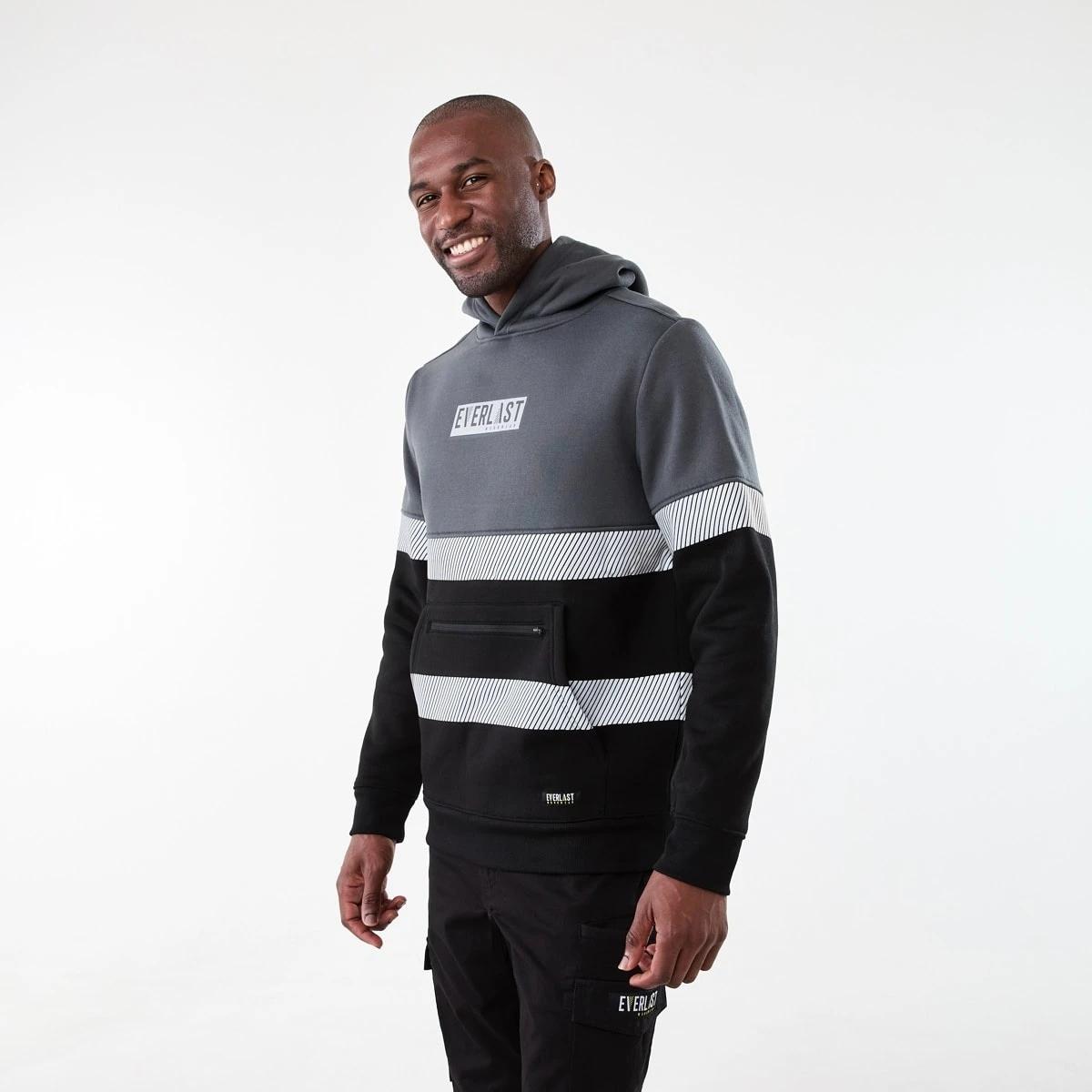 2 Everlast Work Reflective Pull Over Hoodie Black, 2 of 10