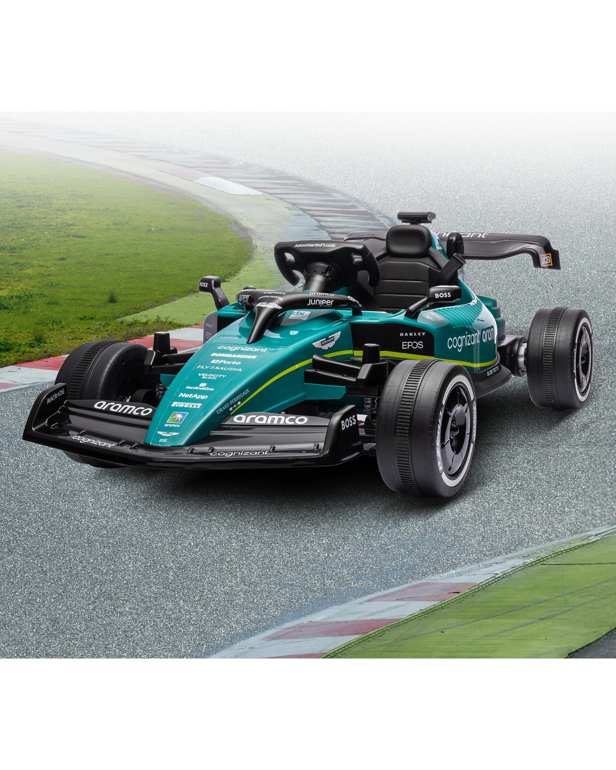 9 Kahuna Aston Martin Aramco F1 Licensed Electric Kids Ride On Race Car, 9 of 10