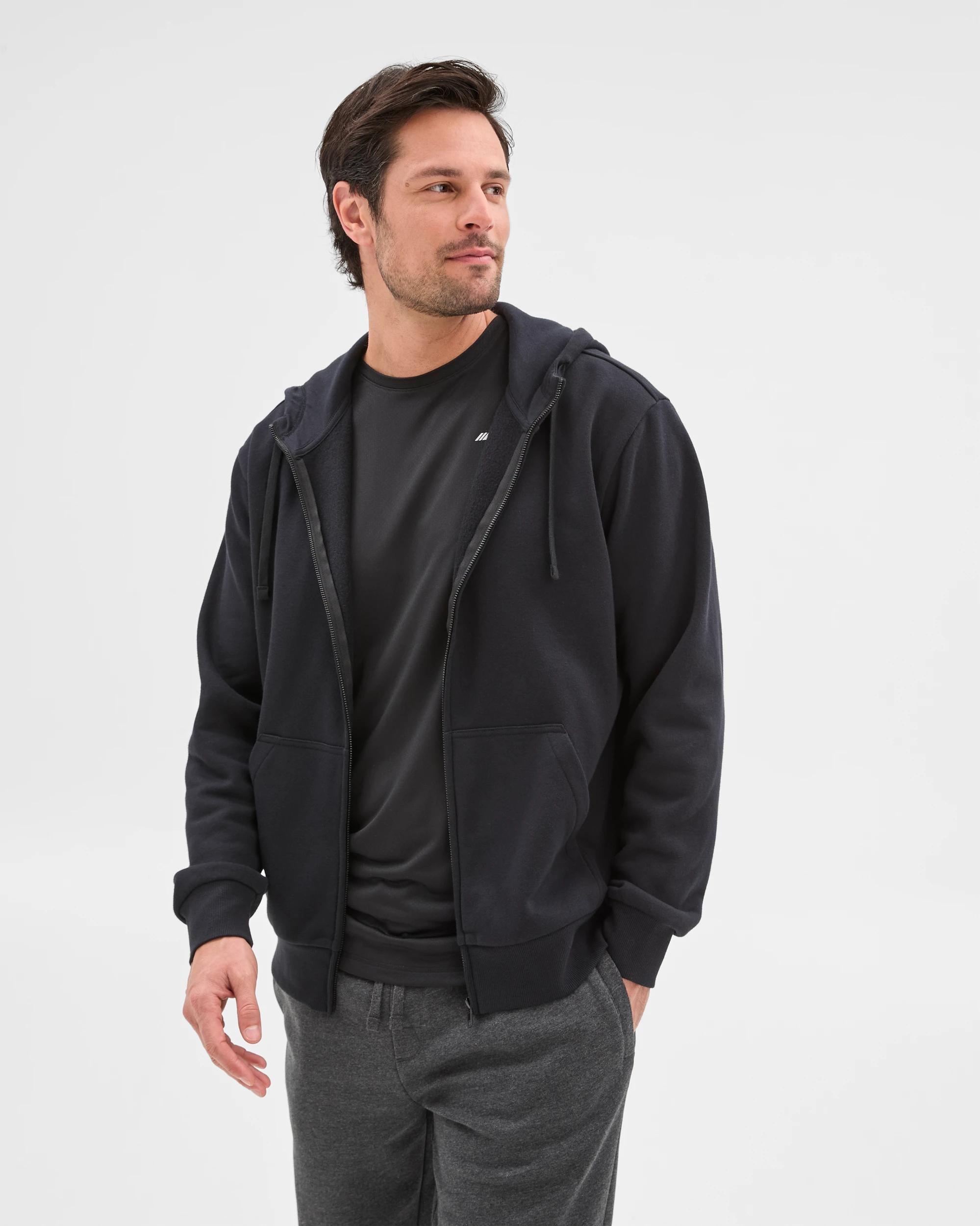 3 Target Zip Through Hoodie BLACK, 3 of 6